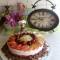 Dessert: kaastaart met kersen, nectarine en peer