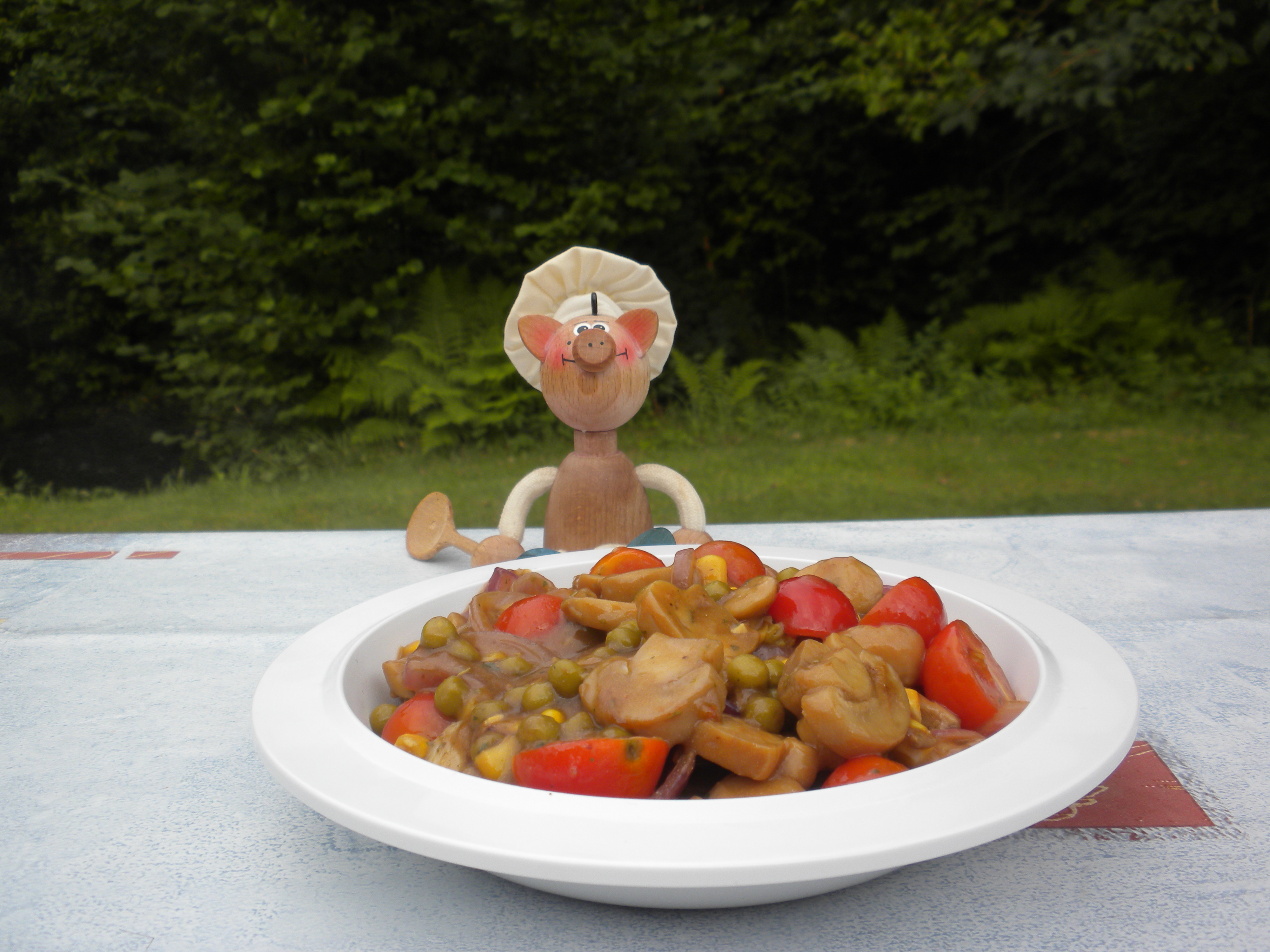 Vakantie groenten bordje