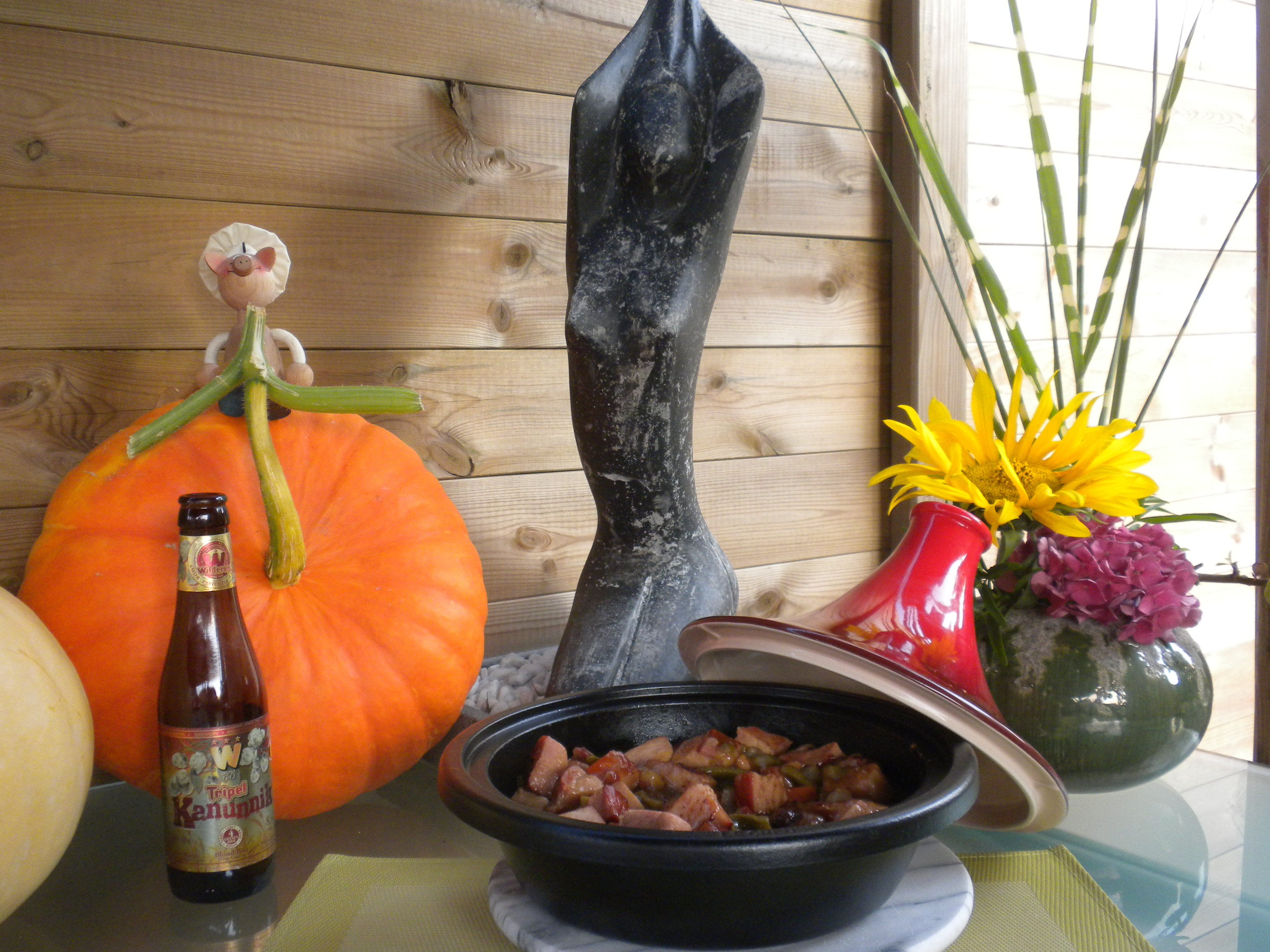 Tajine: Ardeensgebraad met Tripel Kanunnik bier