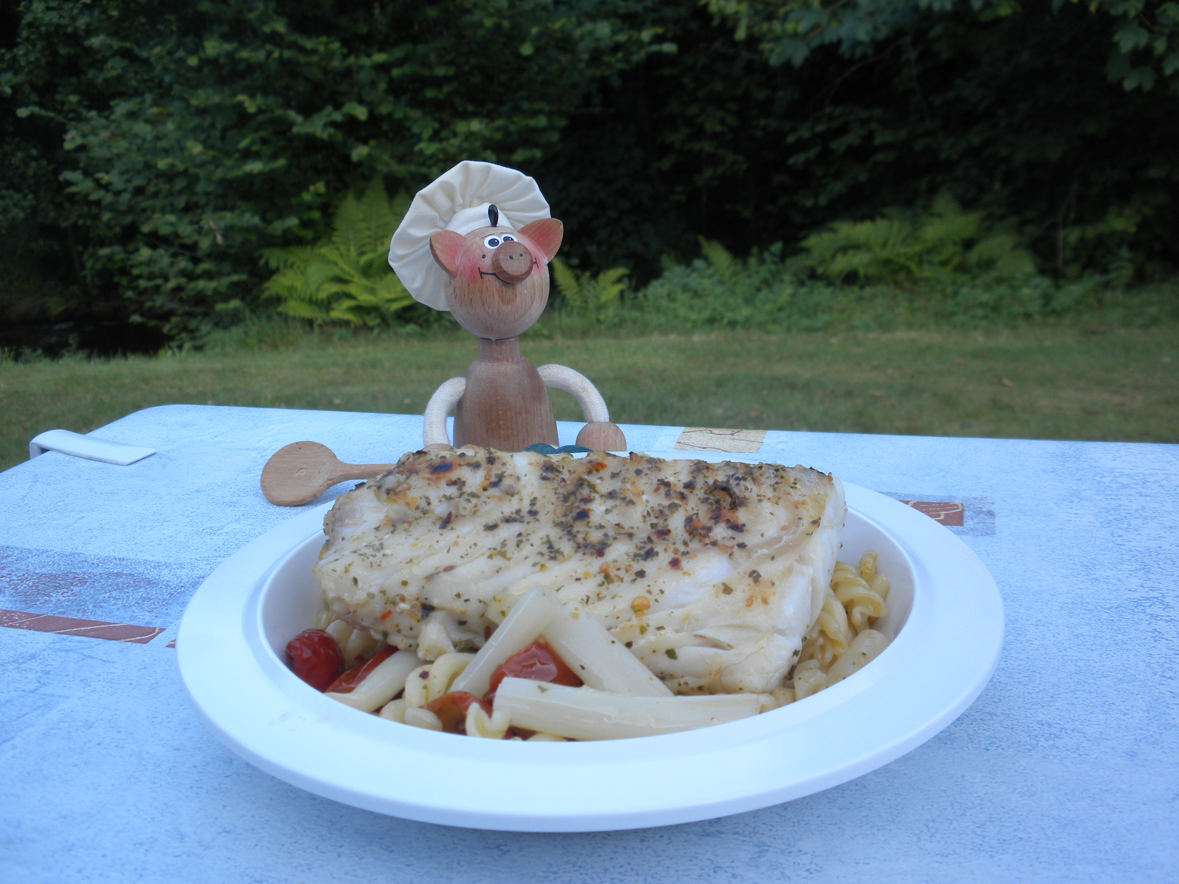 Camping kabeljauw  met verse groenten