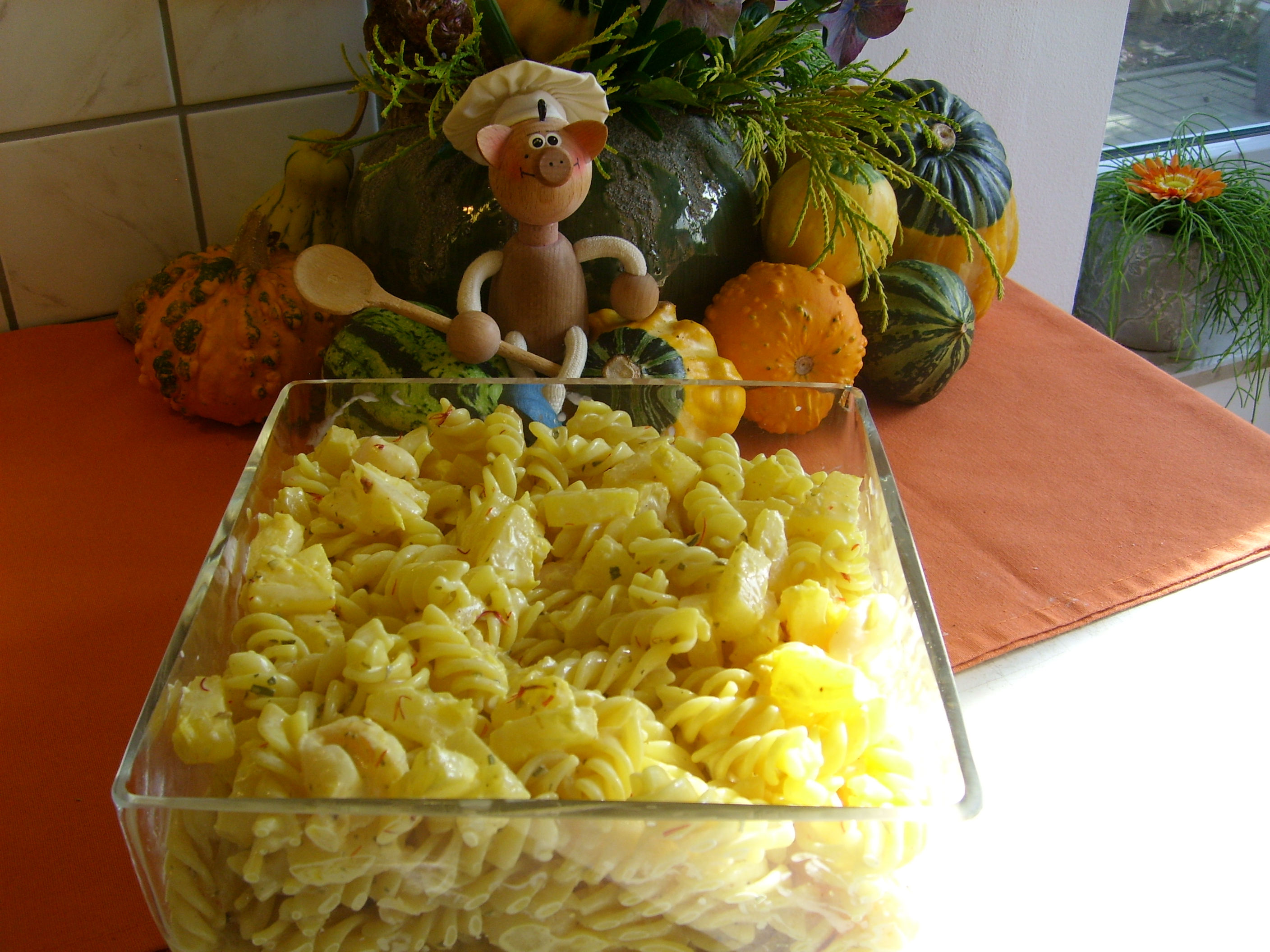 Pasta met safraan en heerlijk fruit bbq 1