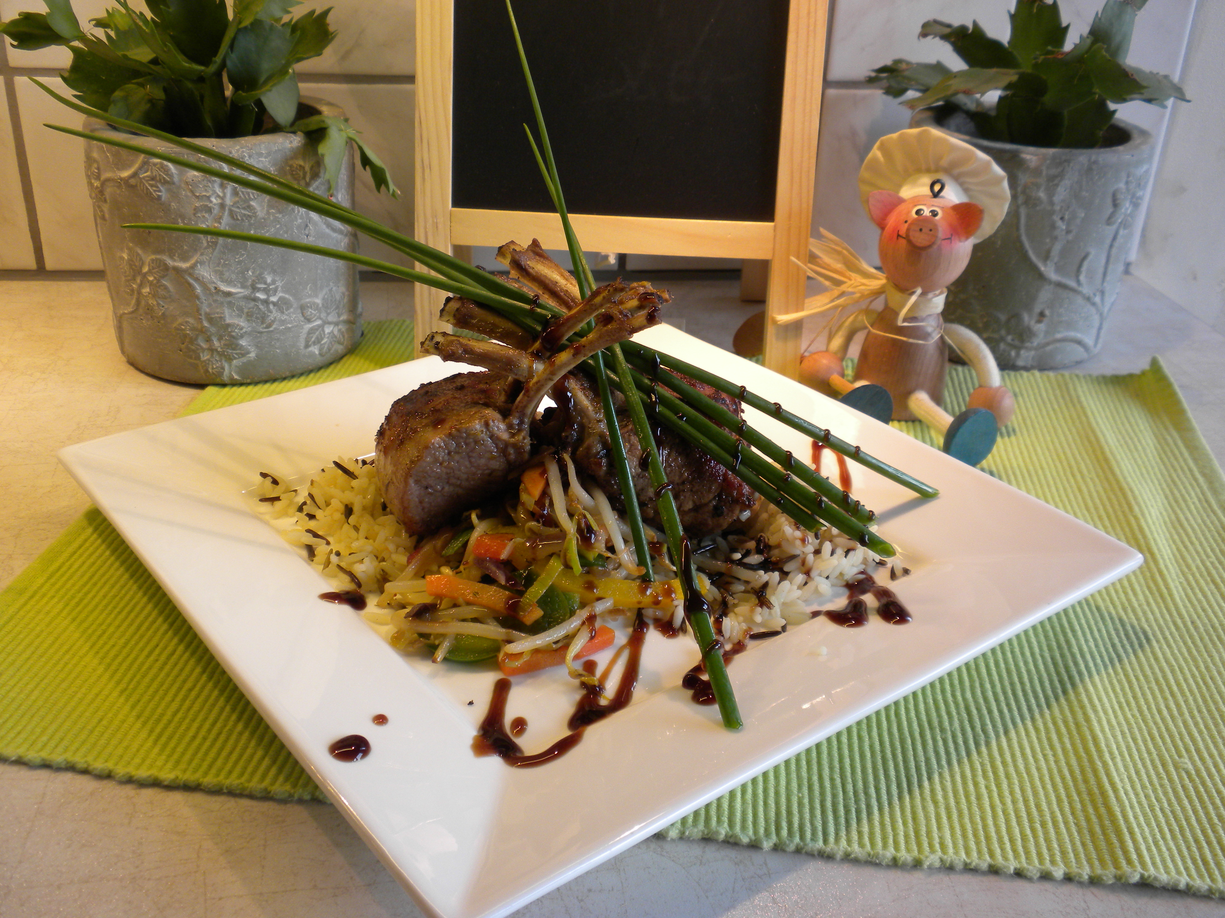 Lamskroon met zijn garnituren