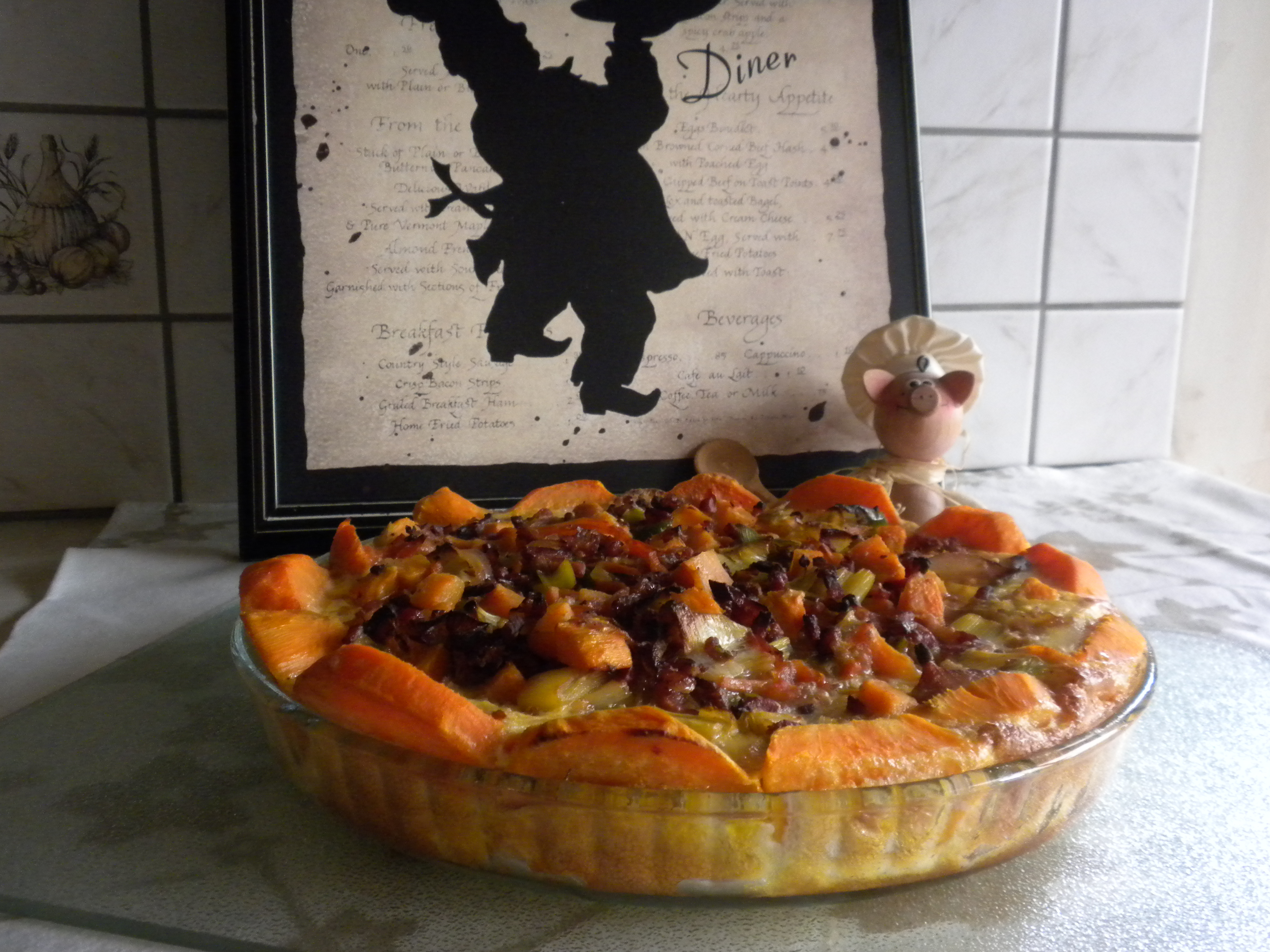 Zoete aardappeltaart