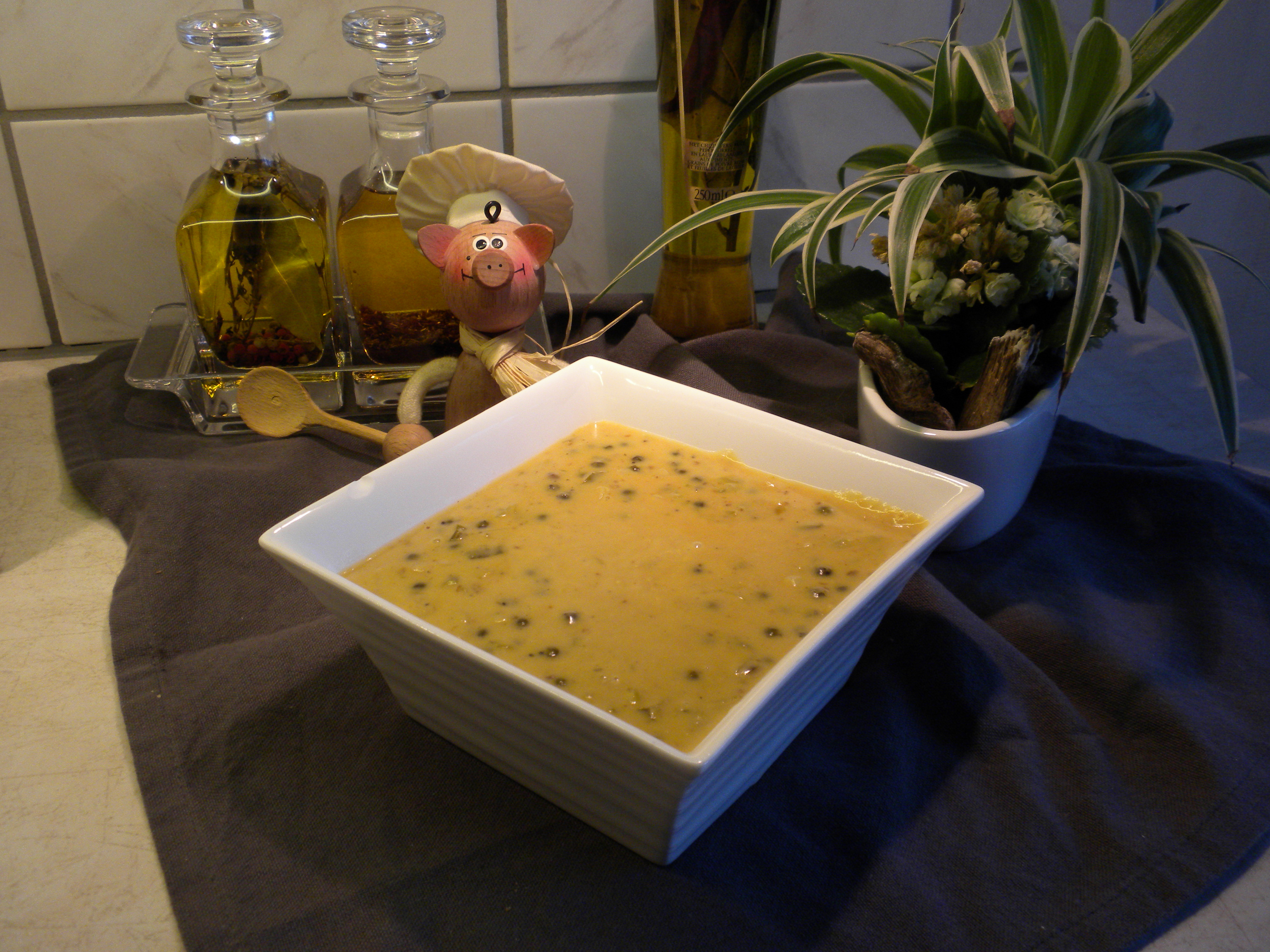 Saus : Zacht pepersausje met curry