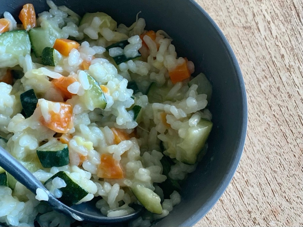 Courgette risotto voor baby's