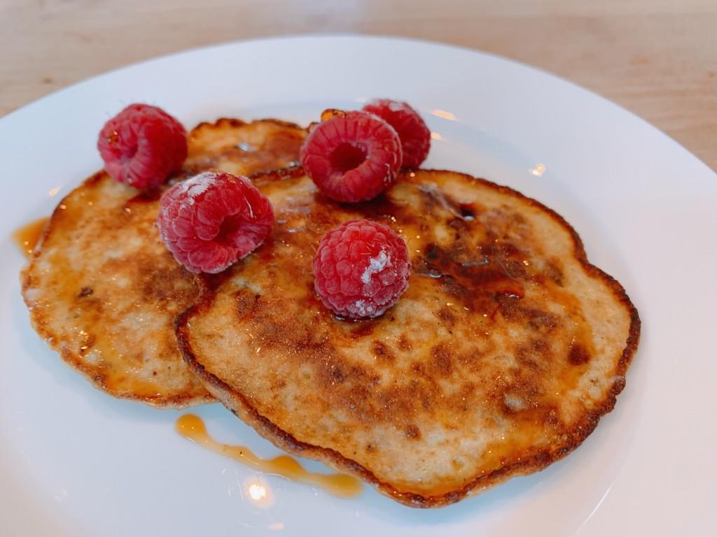 Bananenpannenkoekjes met framboos