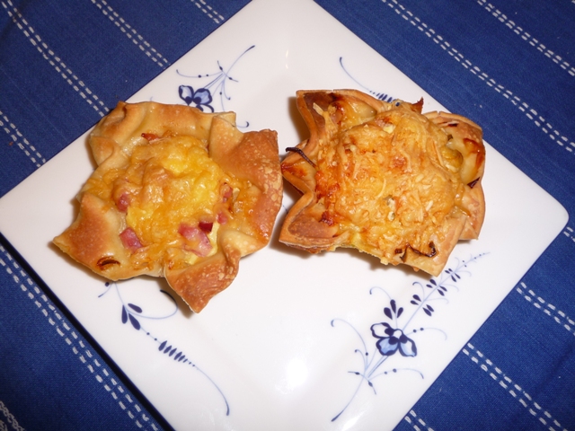 Mini quiches met ham en zalm