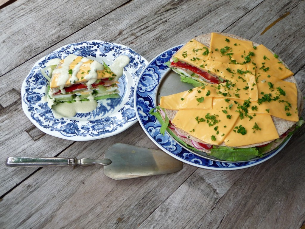 Salade tortilla taart