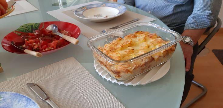 Ovenschotel asperges met aardappel, ham, (room)kaas en eieren
