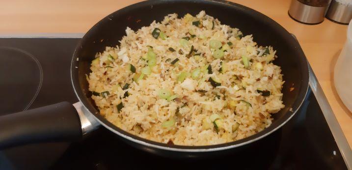 Provencaalse rijst met courgette