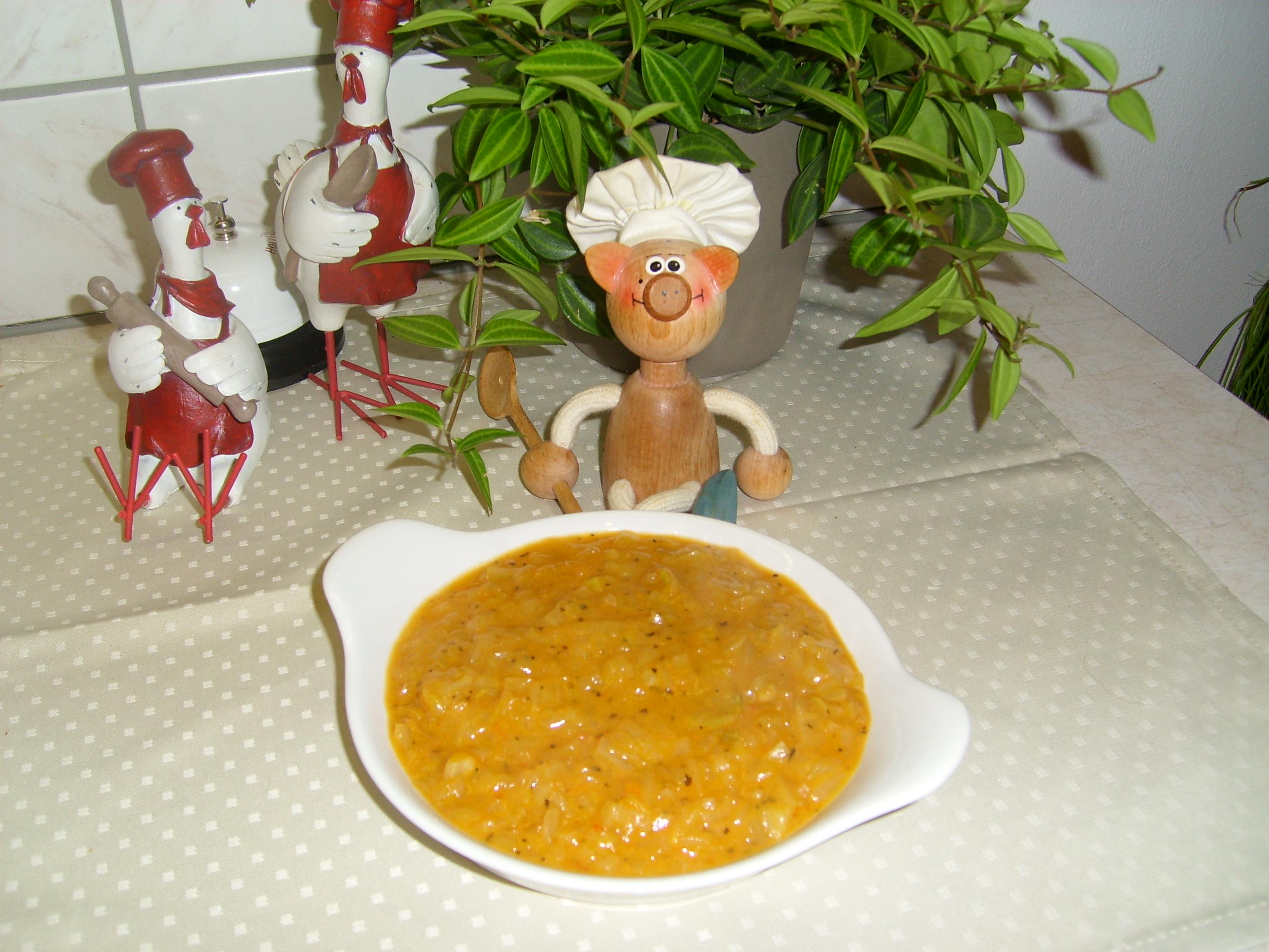 Sausje van witloof met 12 vruchtensap