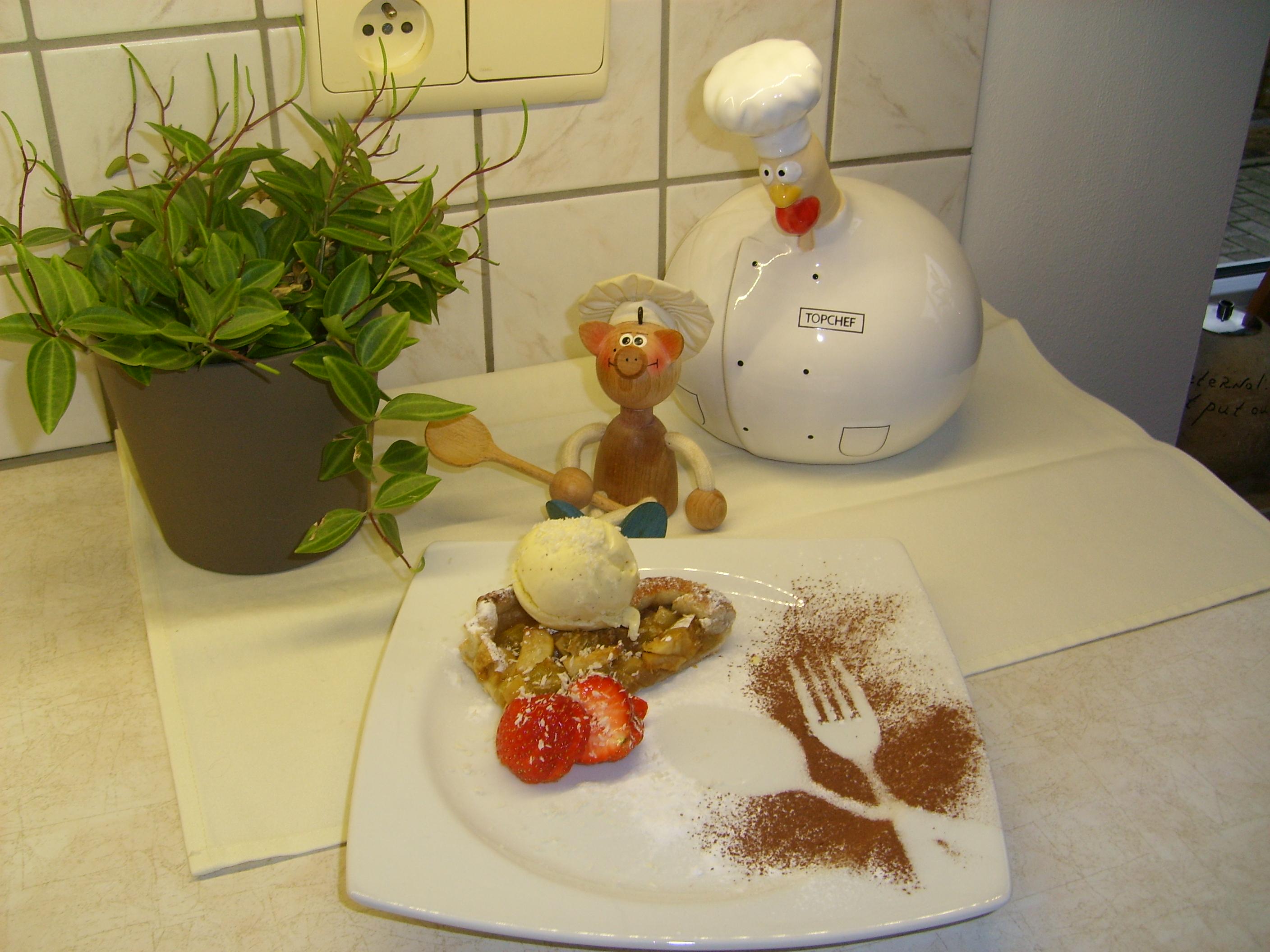 Dessert: bladerdeeggebakje op goed geluk