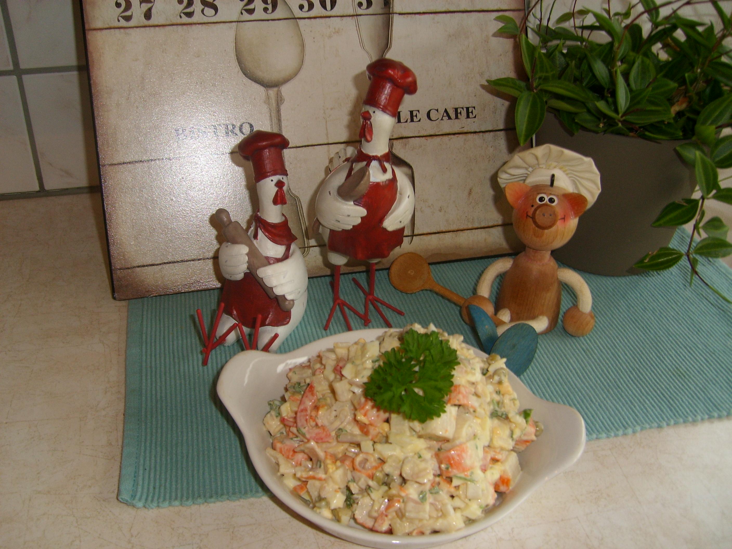 Krabsalade voor tussen de boterham