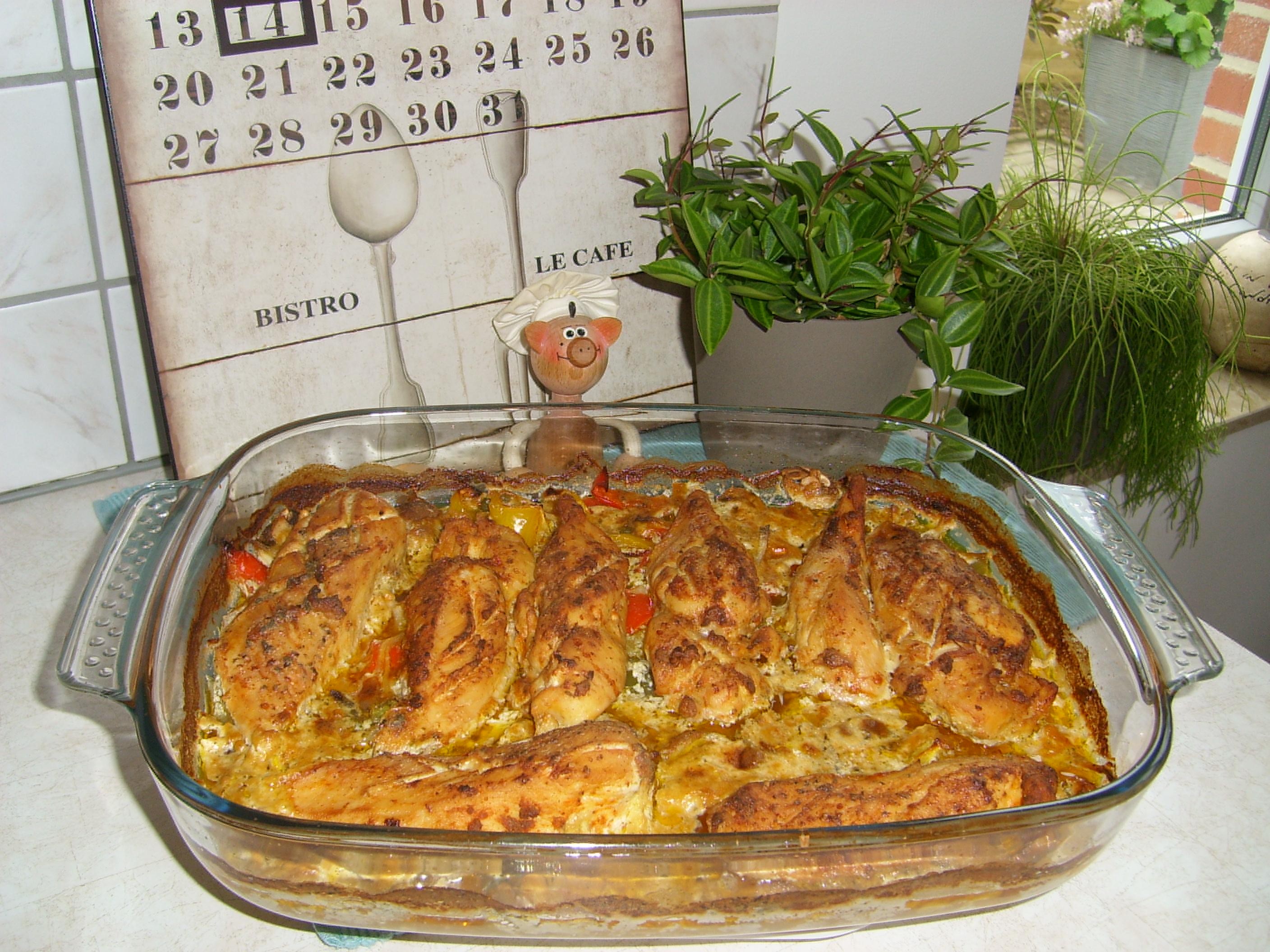 Kippenfilets met heerlijke groenten pittig gekruid