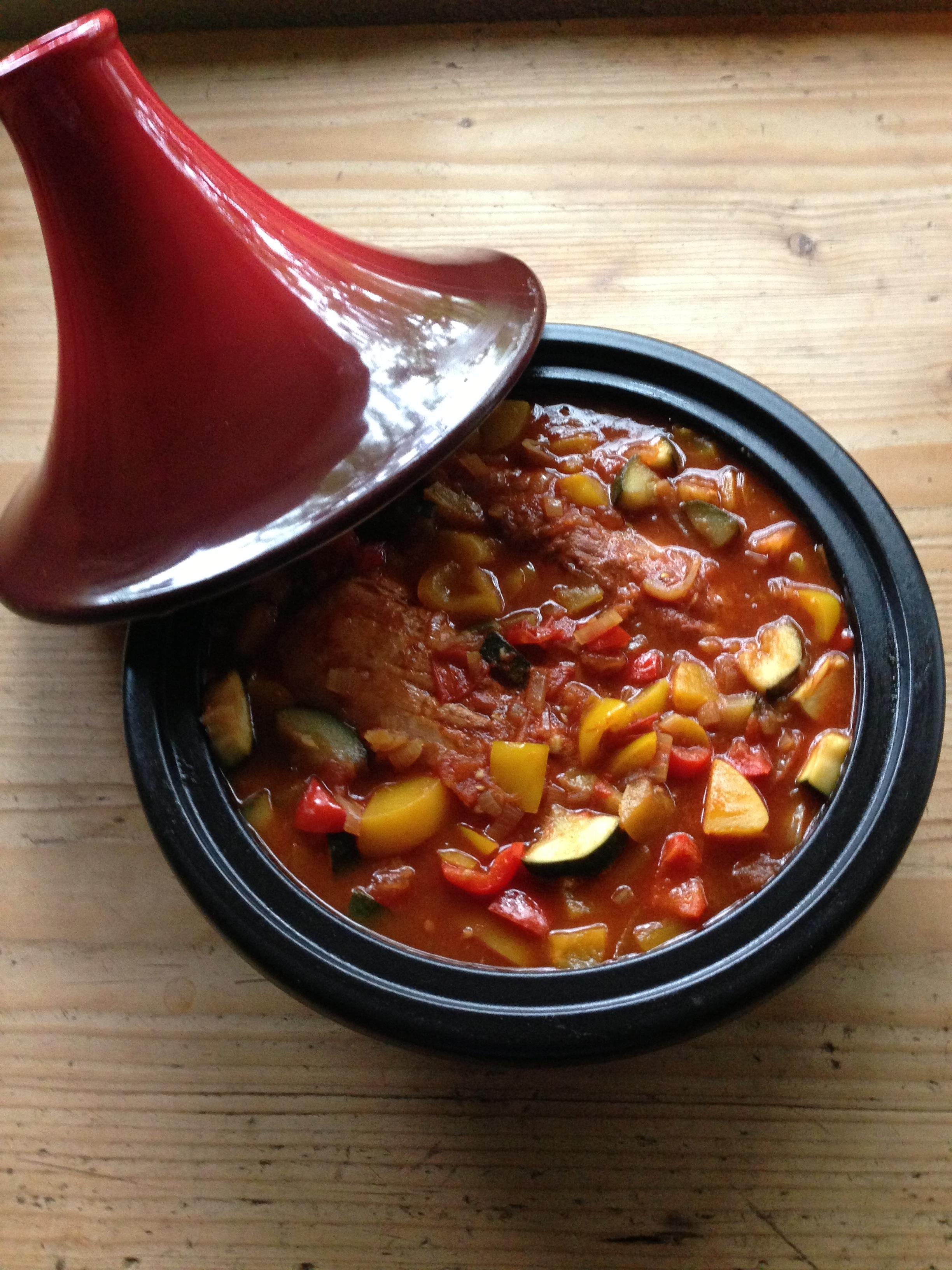 Tajine gevuld met heerlijkheden