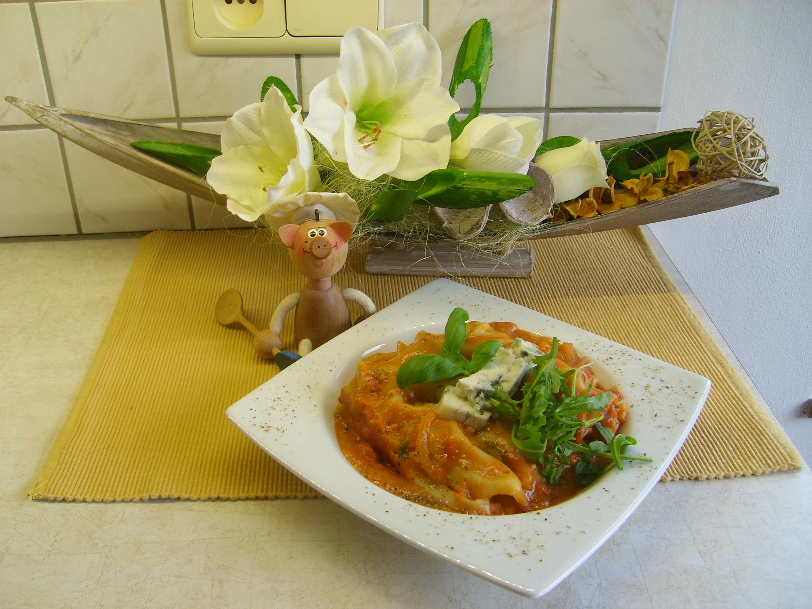 Cannelloni met een sausje goed gevuld