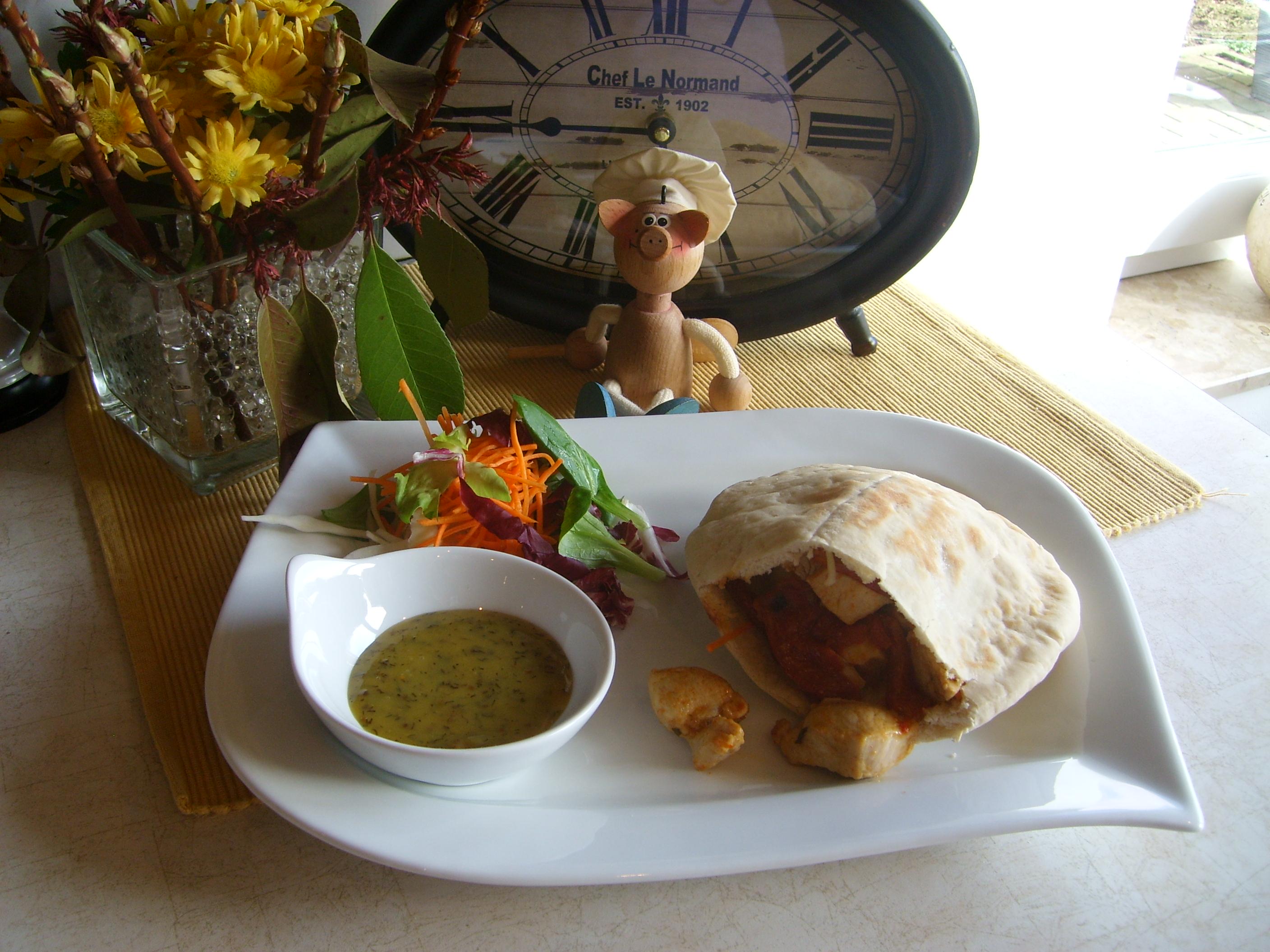 Pitta broodje goed gevuld