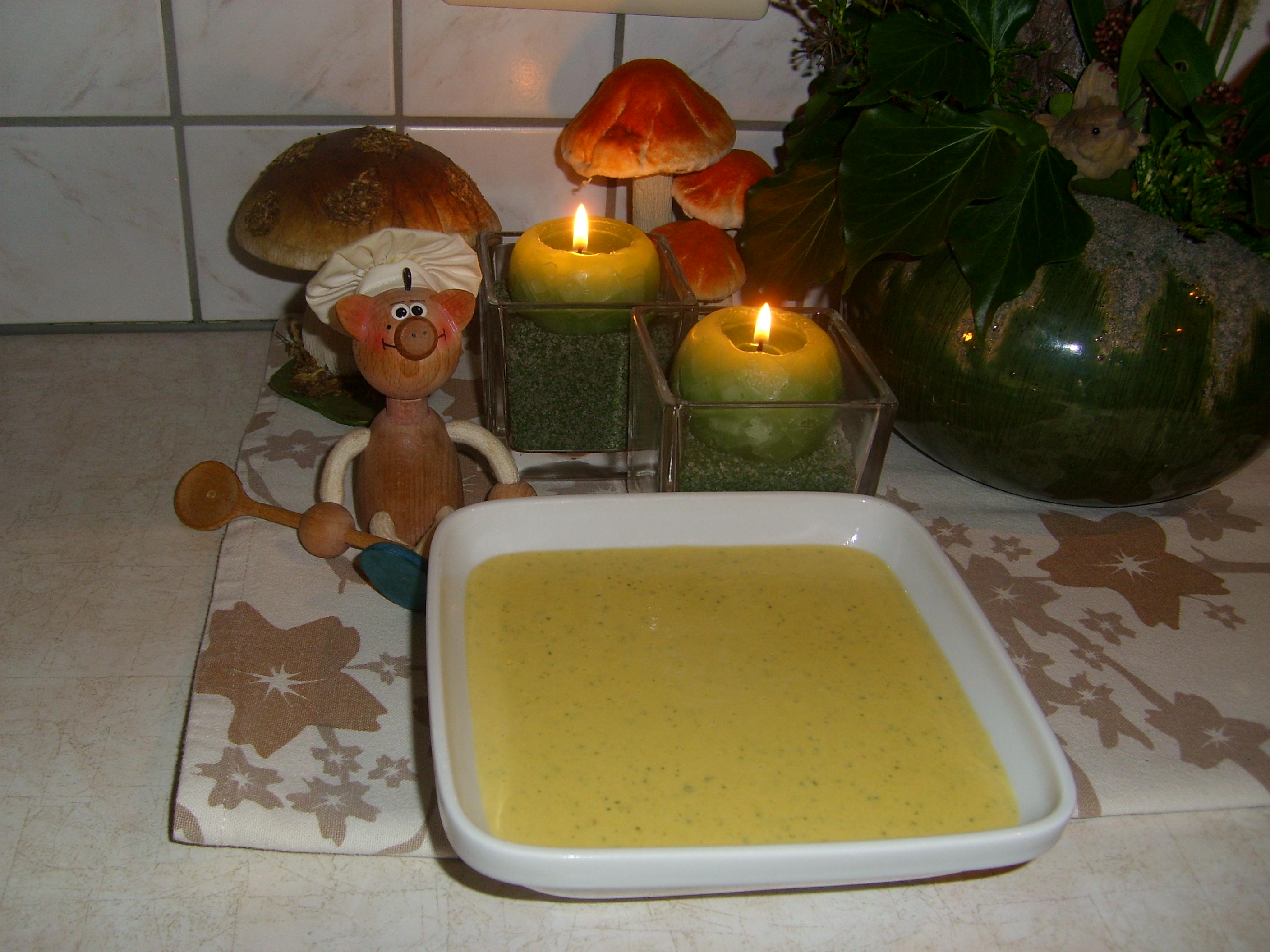 Saus: butternut met verse basilicum en room