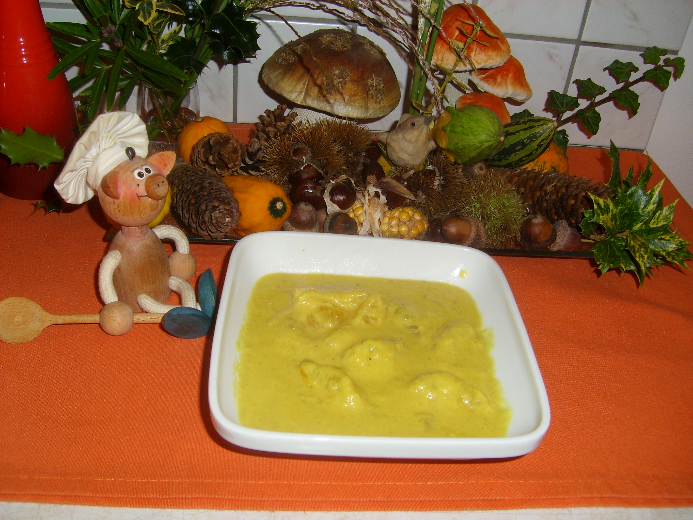 Saus: zacht manderijn-currry sausje