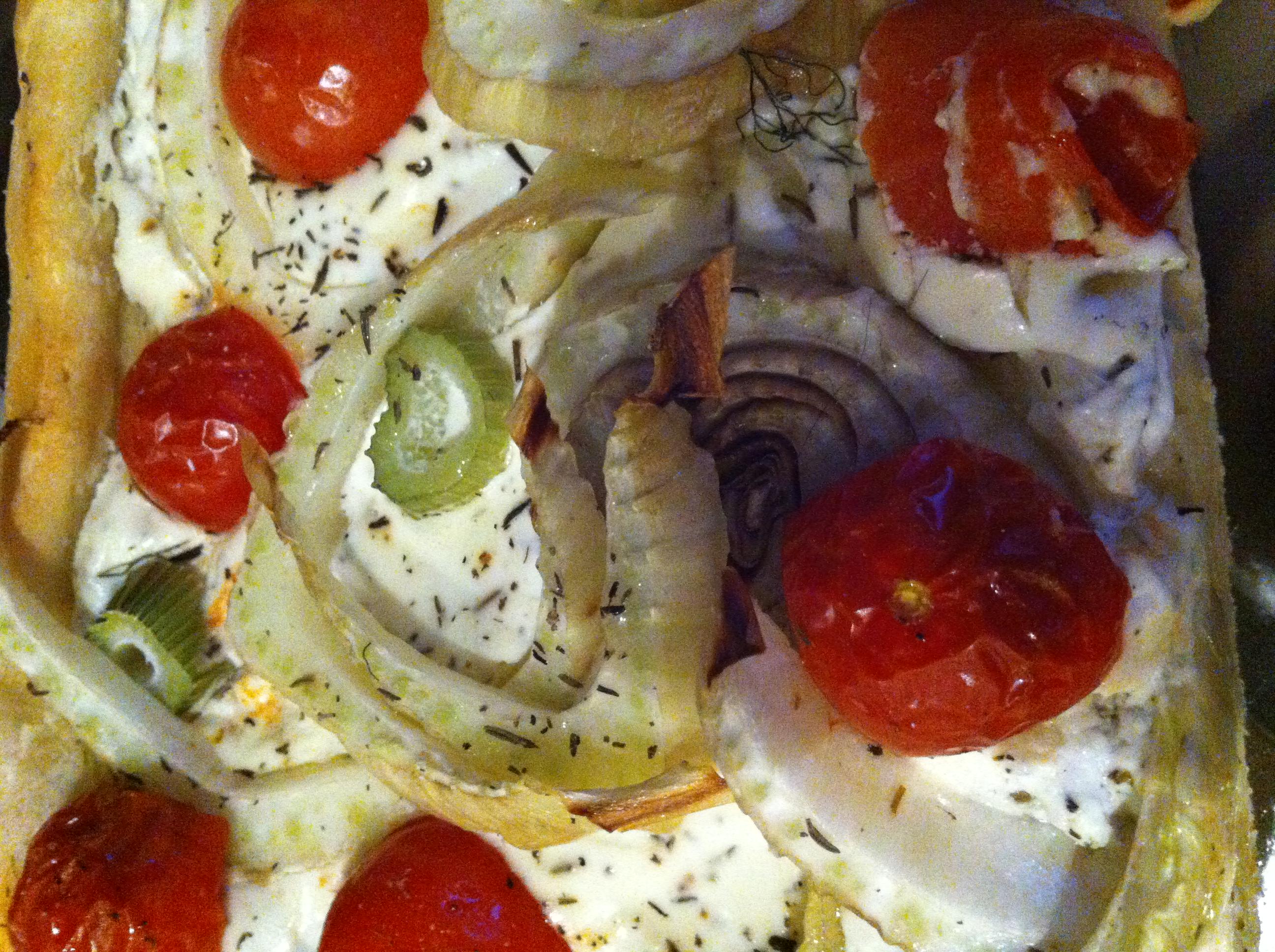 Witte pizza met venkel