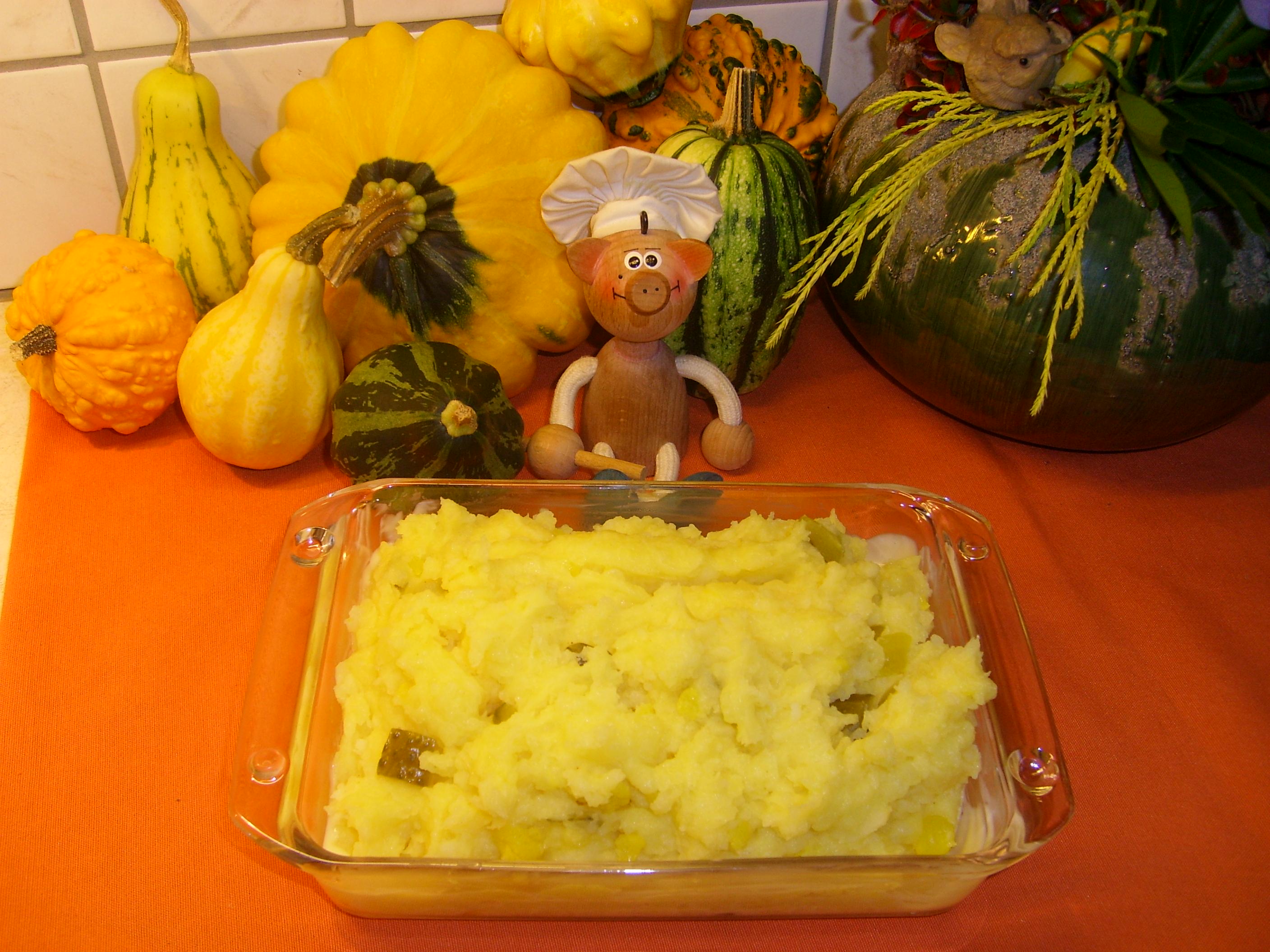 Aardappelpuree met pickels
