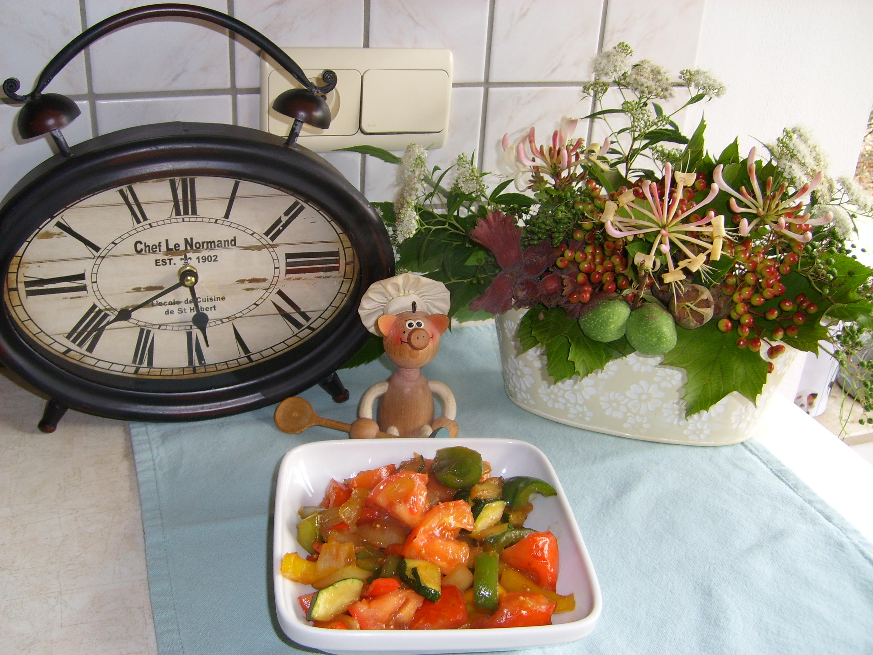 Groenten met een zacht honingsausje