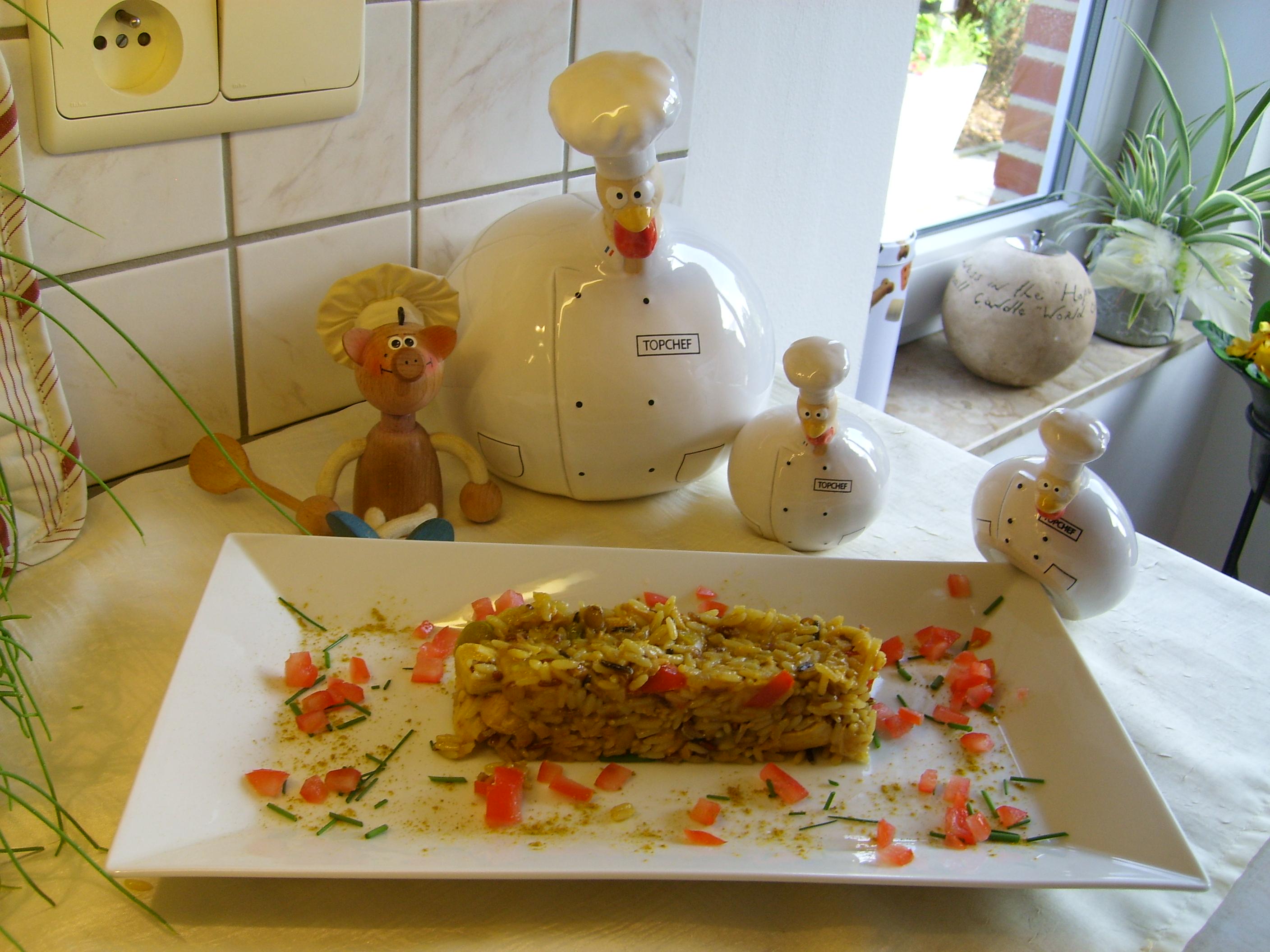 Rijstbordje met kip en groenten