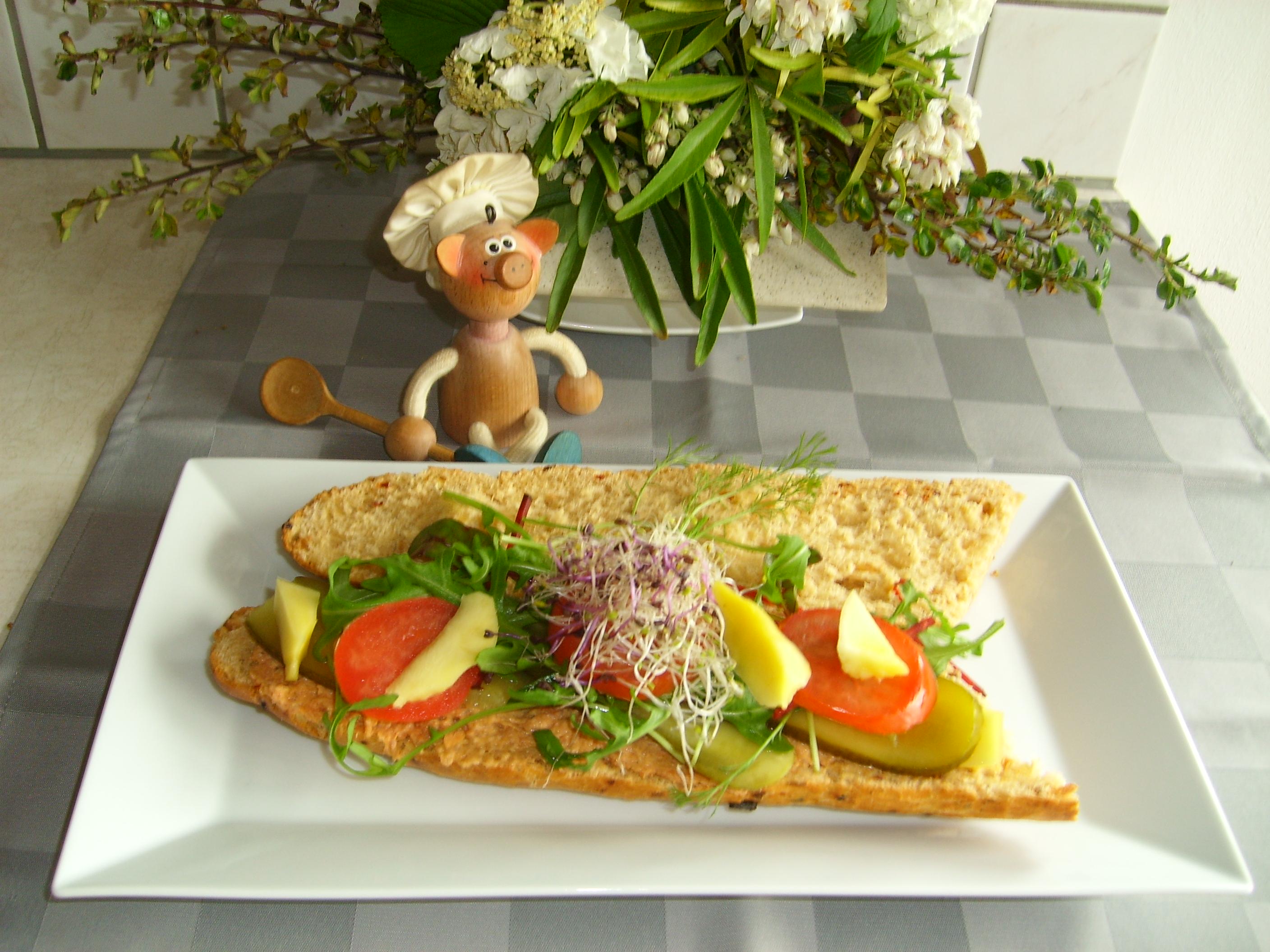 Baguette toscaans met zijn garnituren