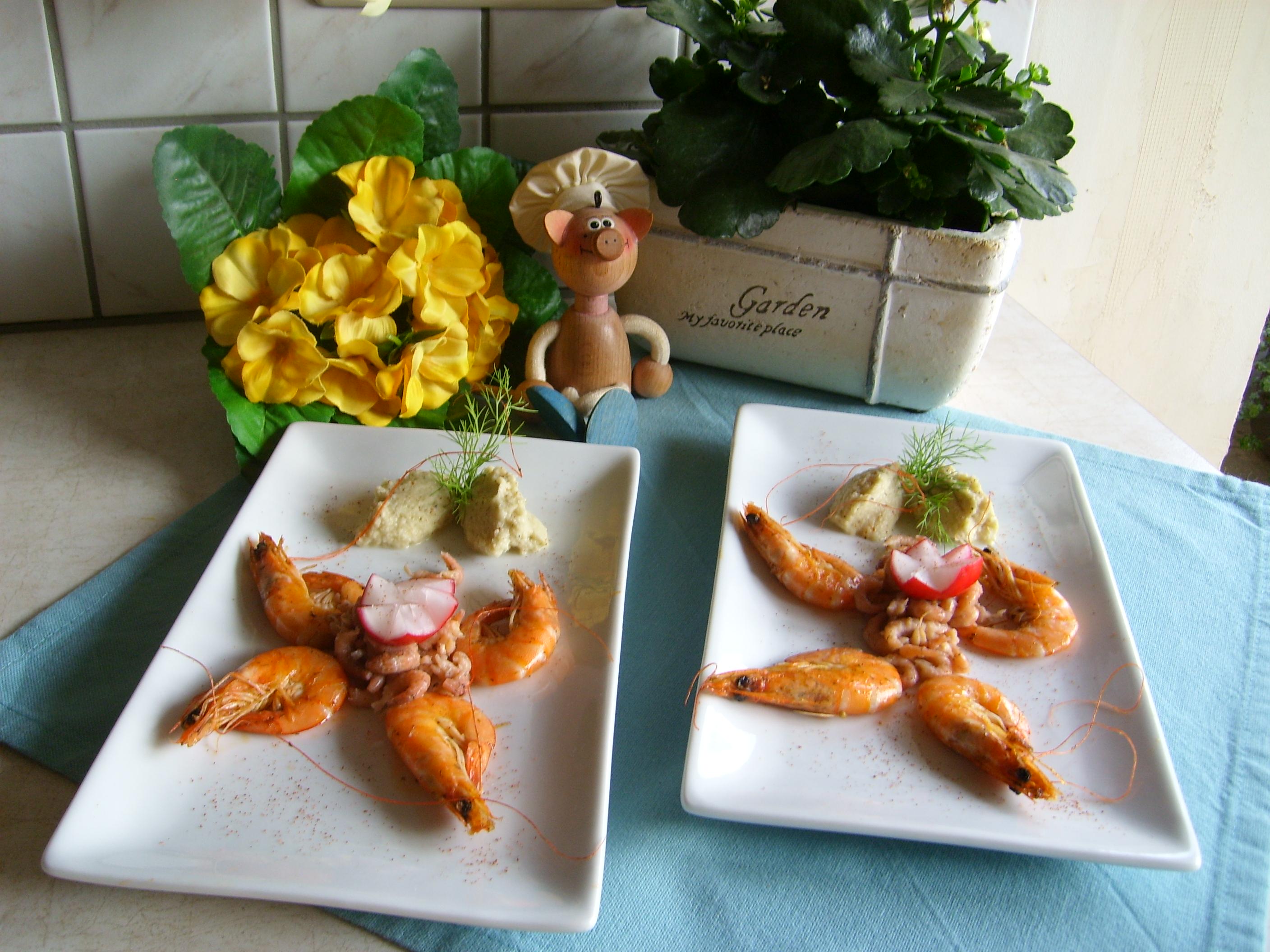 Hapje: venkelmoes met garnalen