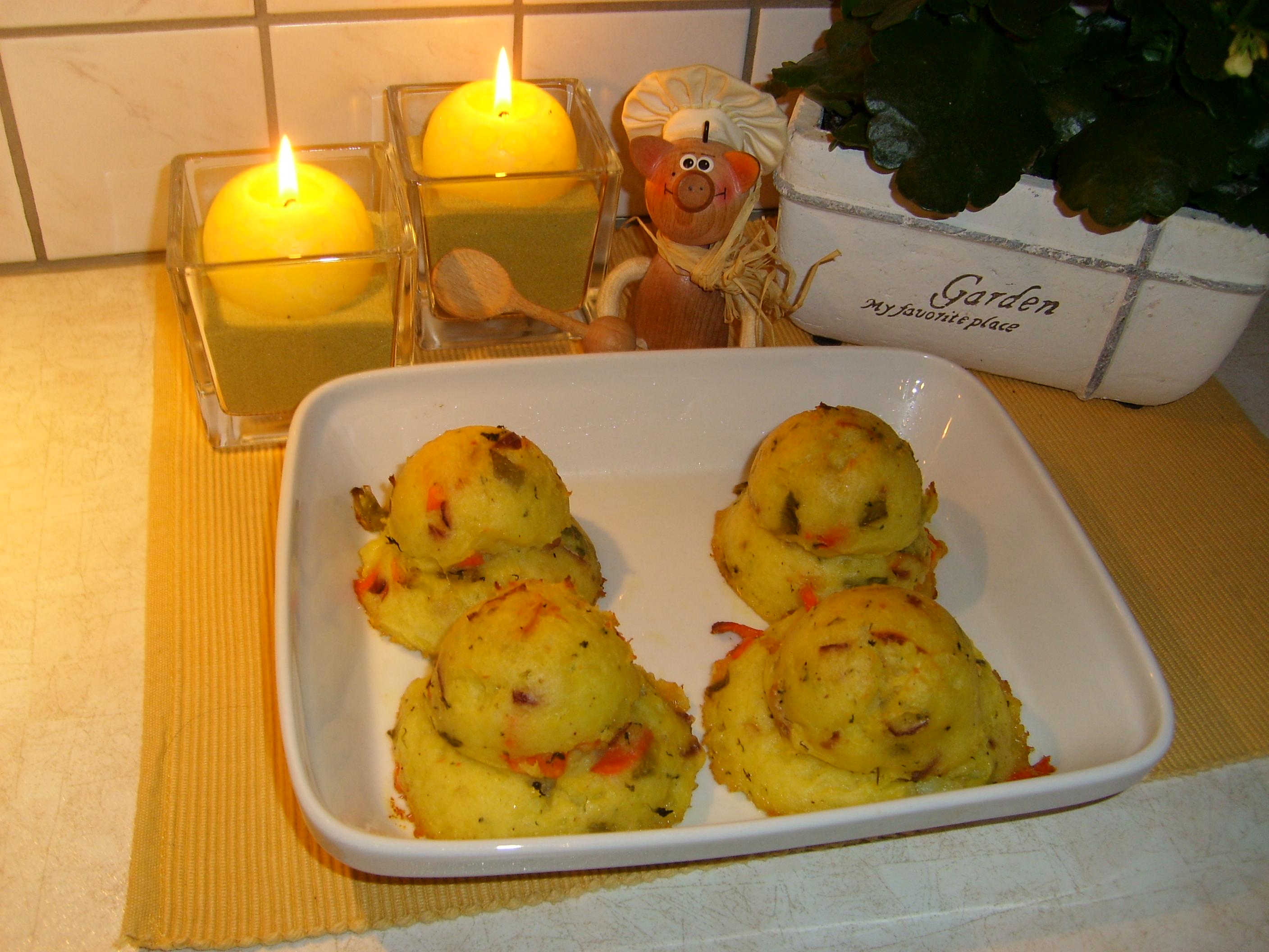 Aardappelpuree met een lente kleurtje