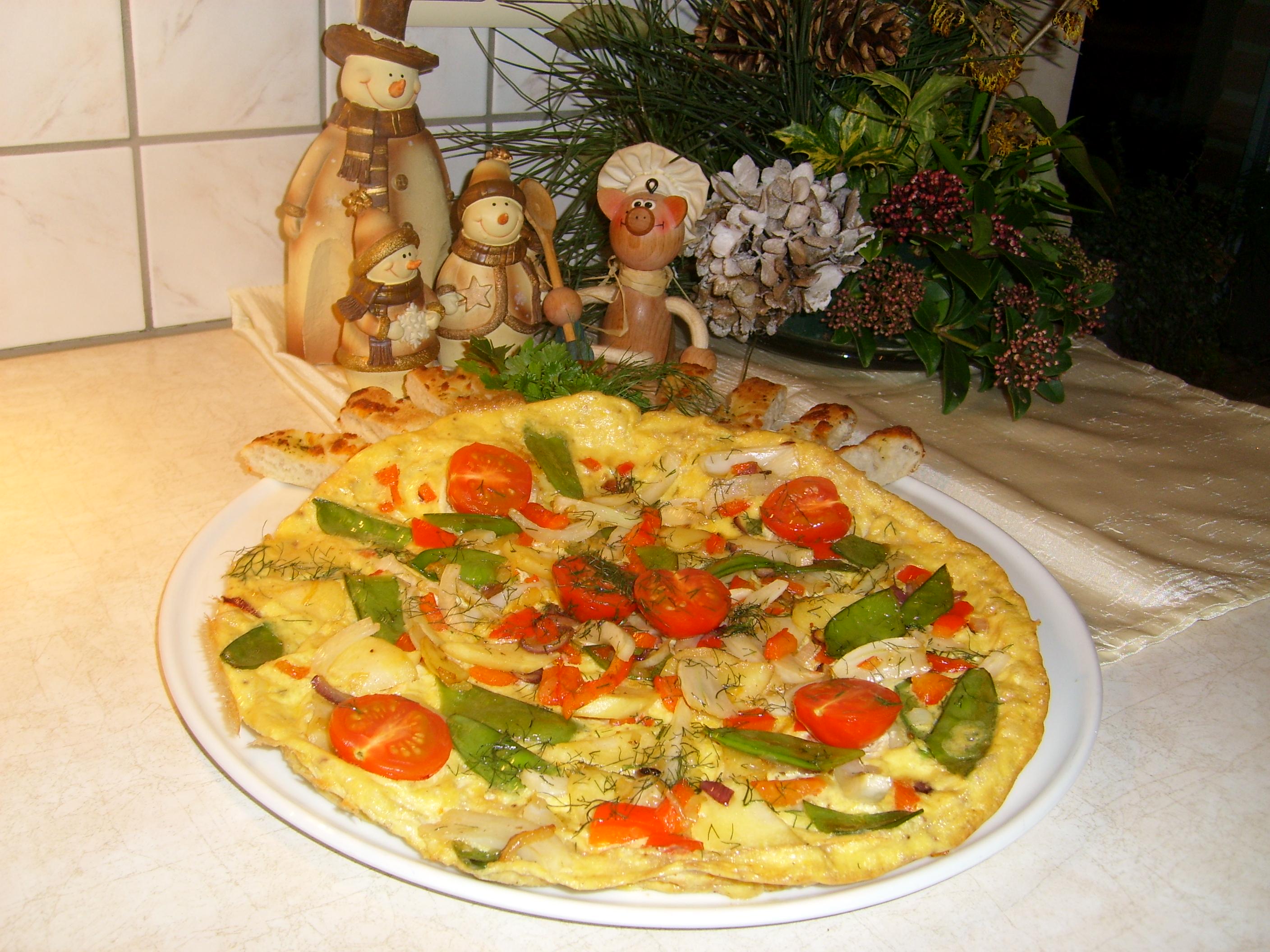 Omelet hunkerend naar de lente voor een vriendin