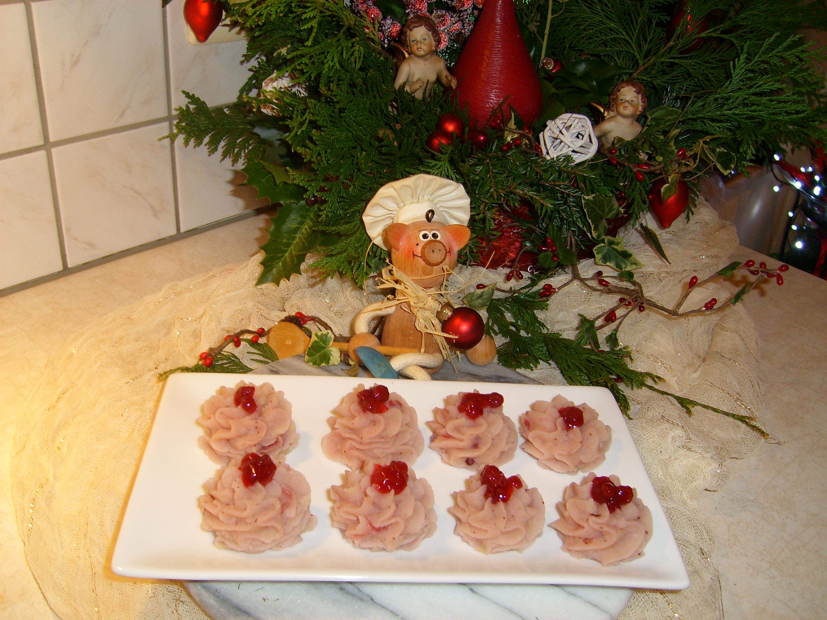 Aardappelpuree met veenbessen