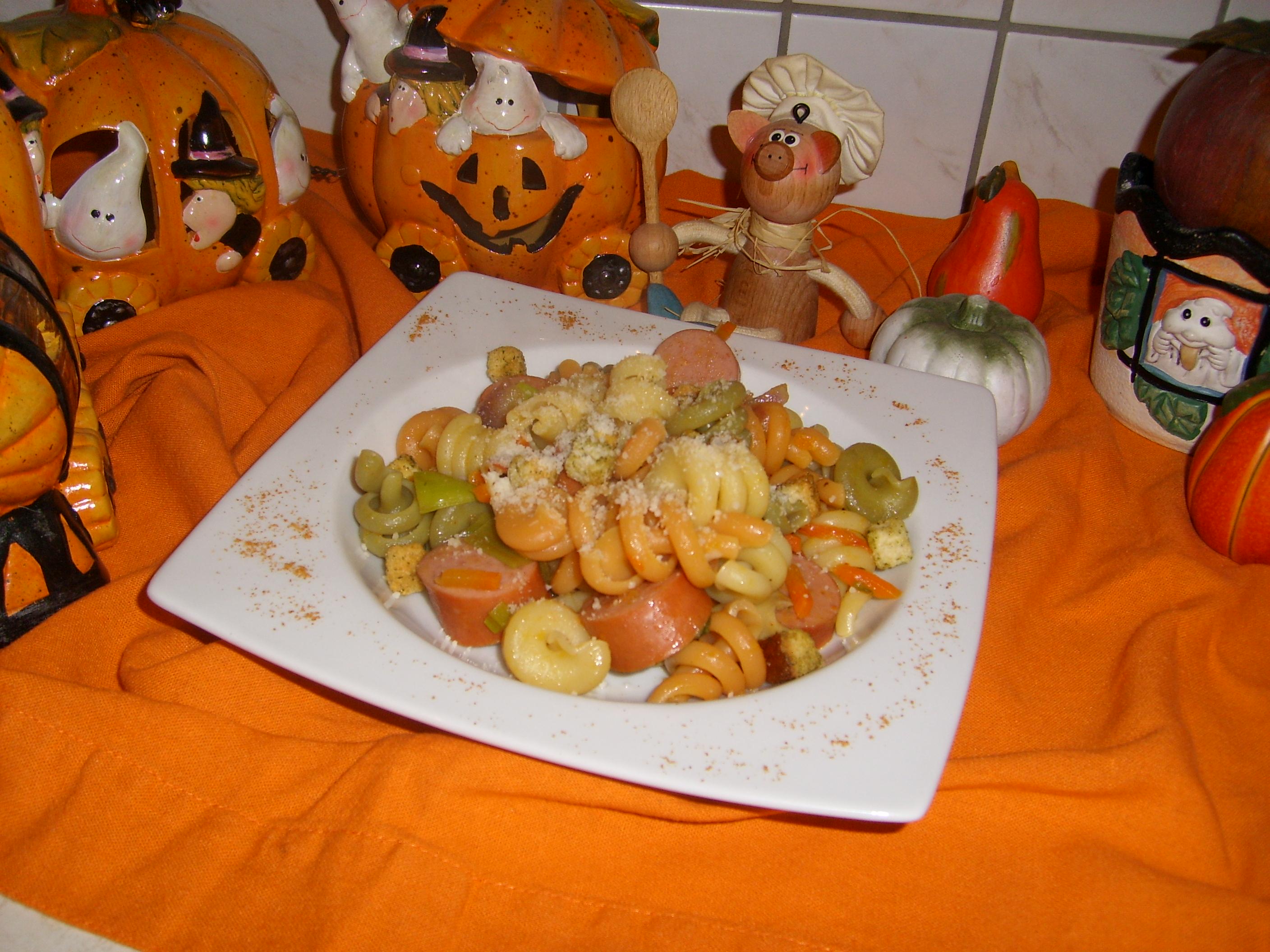 Pasta met gerookte boerenworst