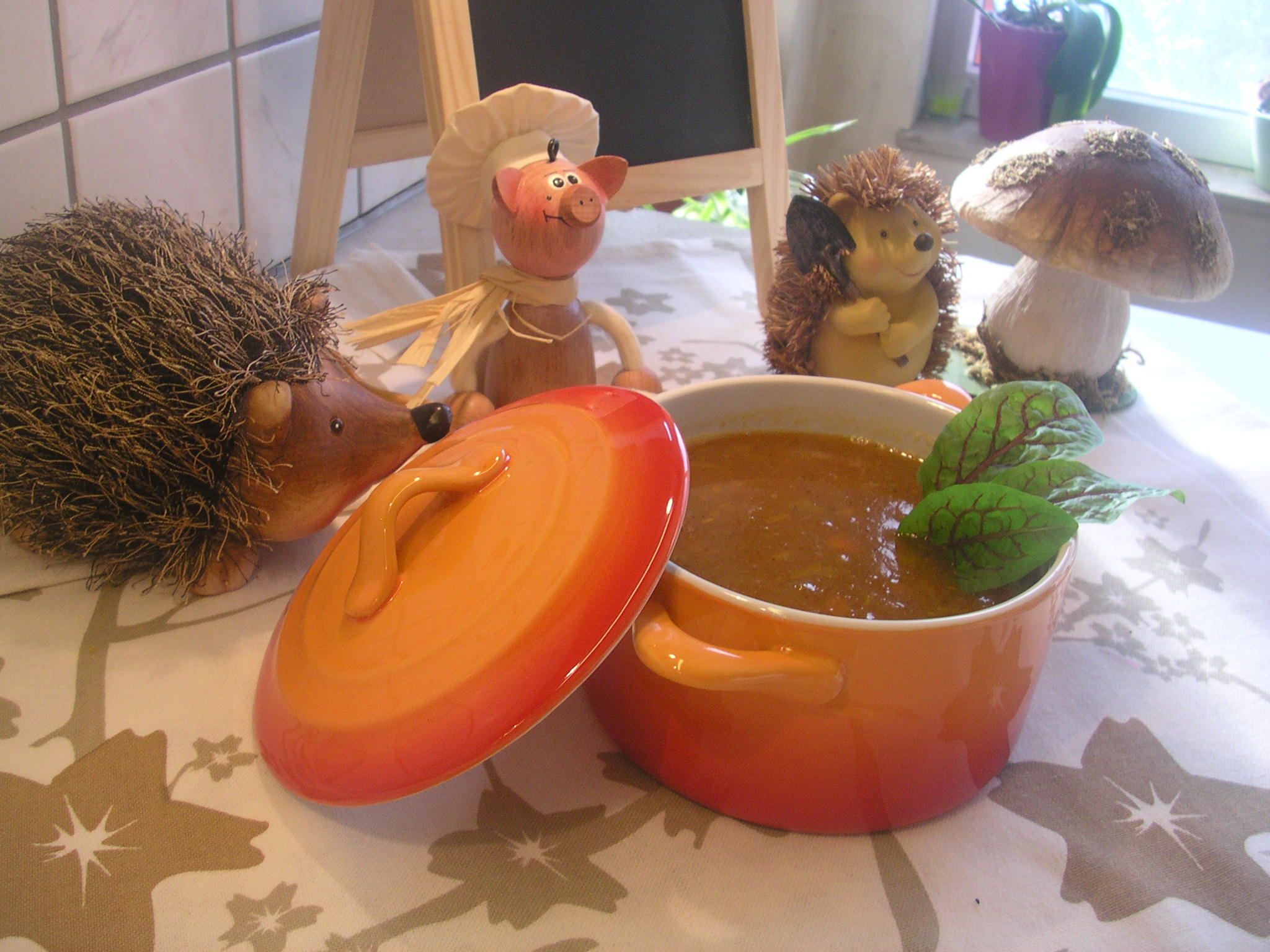 Soep : groenten tomatensoep met dragon en zuring