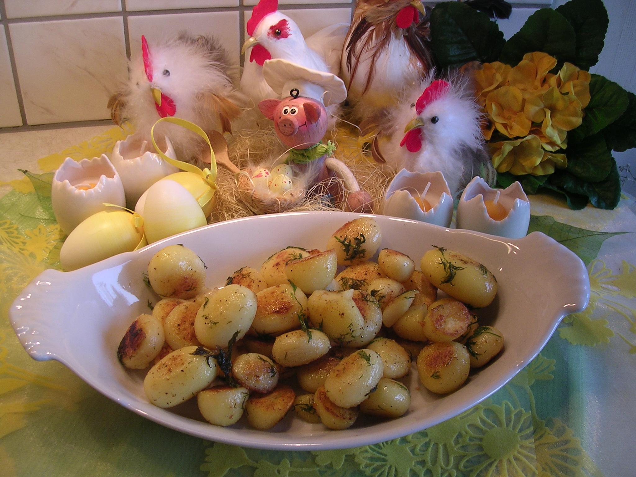 Aardappelen : Krieltjes opgebakken met verse dille en witte wijn