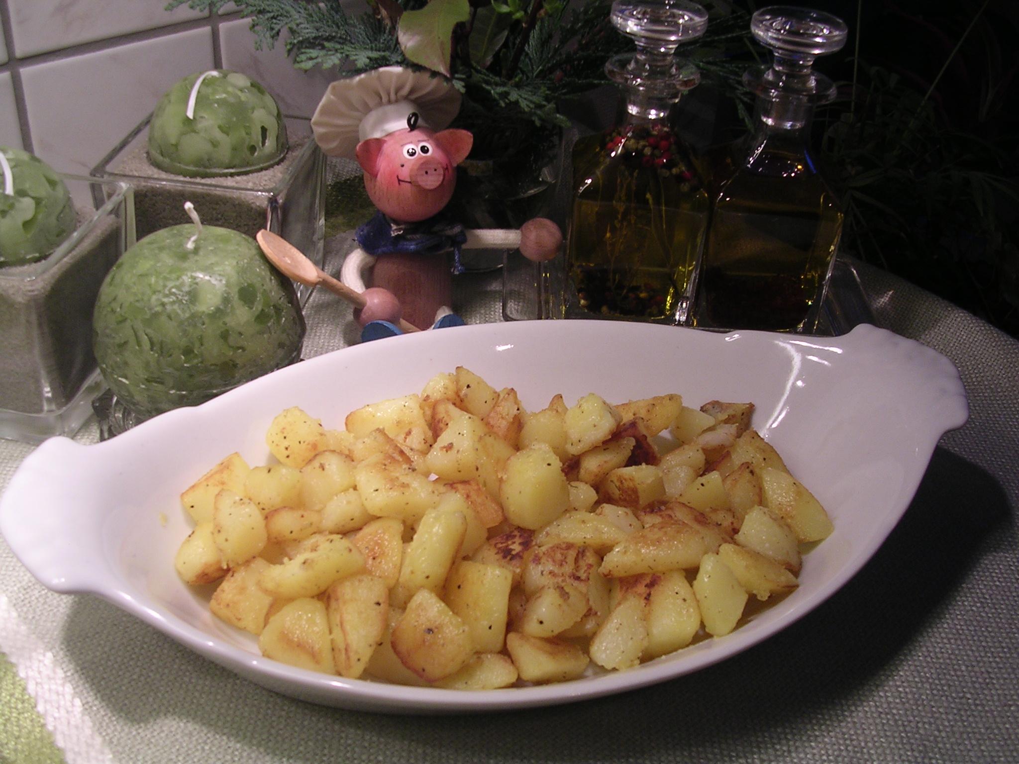 Aardappelen opgebakken met mosterd en ...