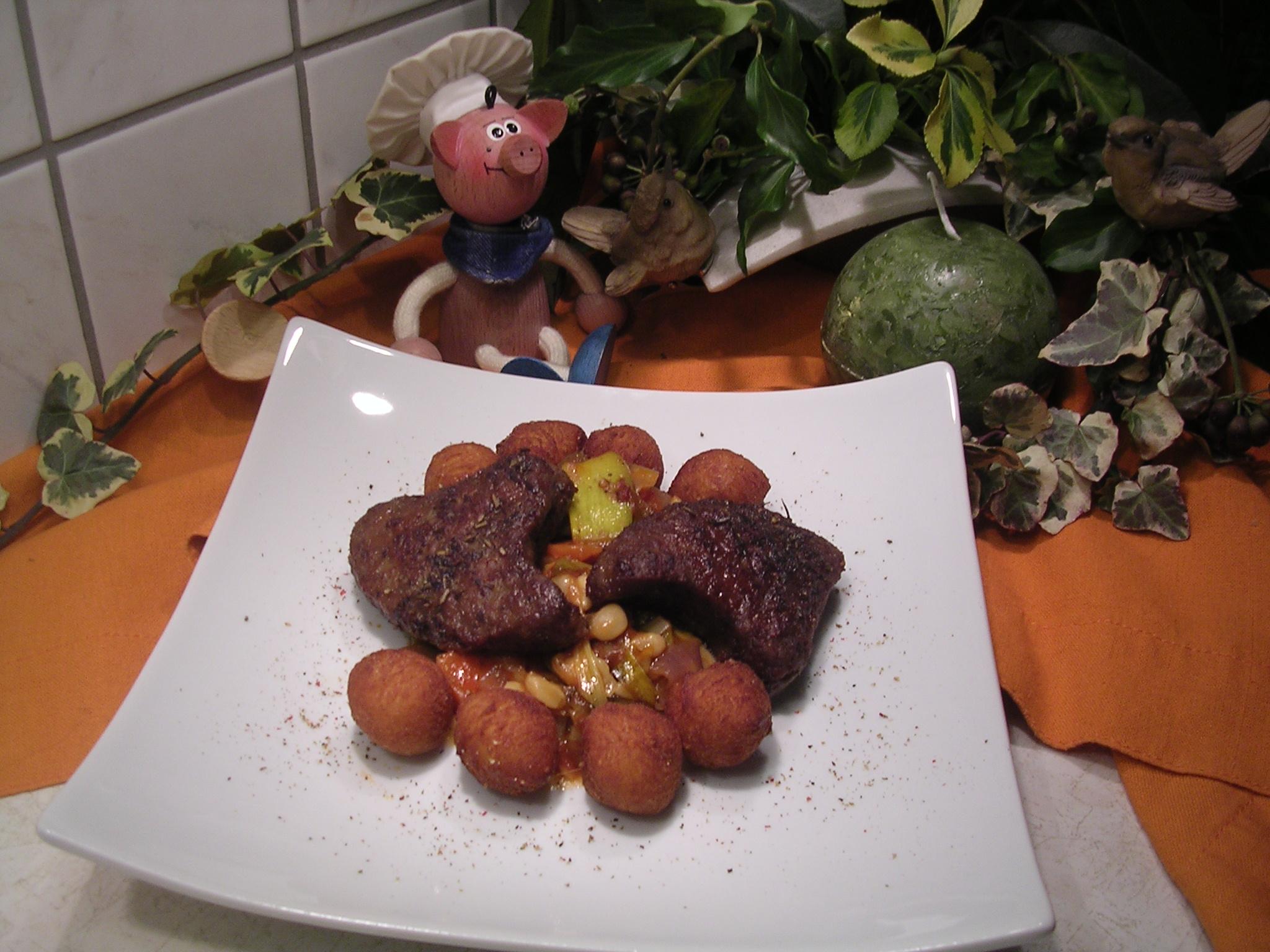 Dagschotel: lamsvlees met groentjes en pommes noisettes