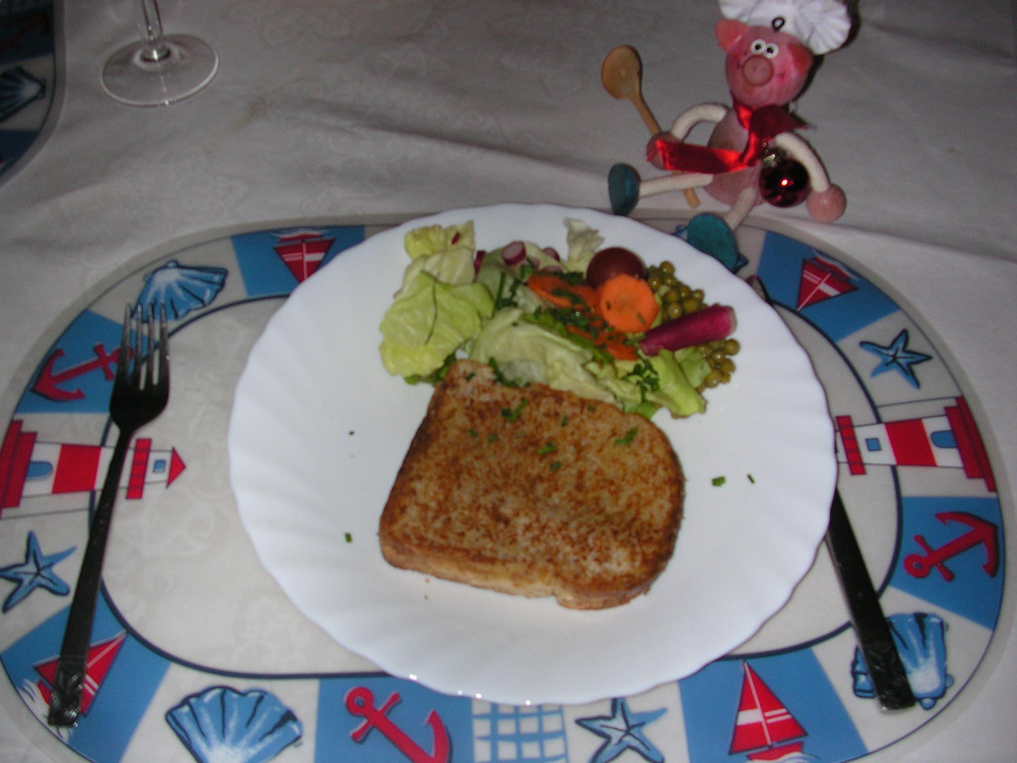 Croque gorgonzola met paardsfilet