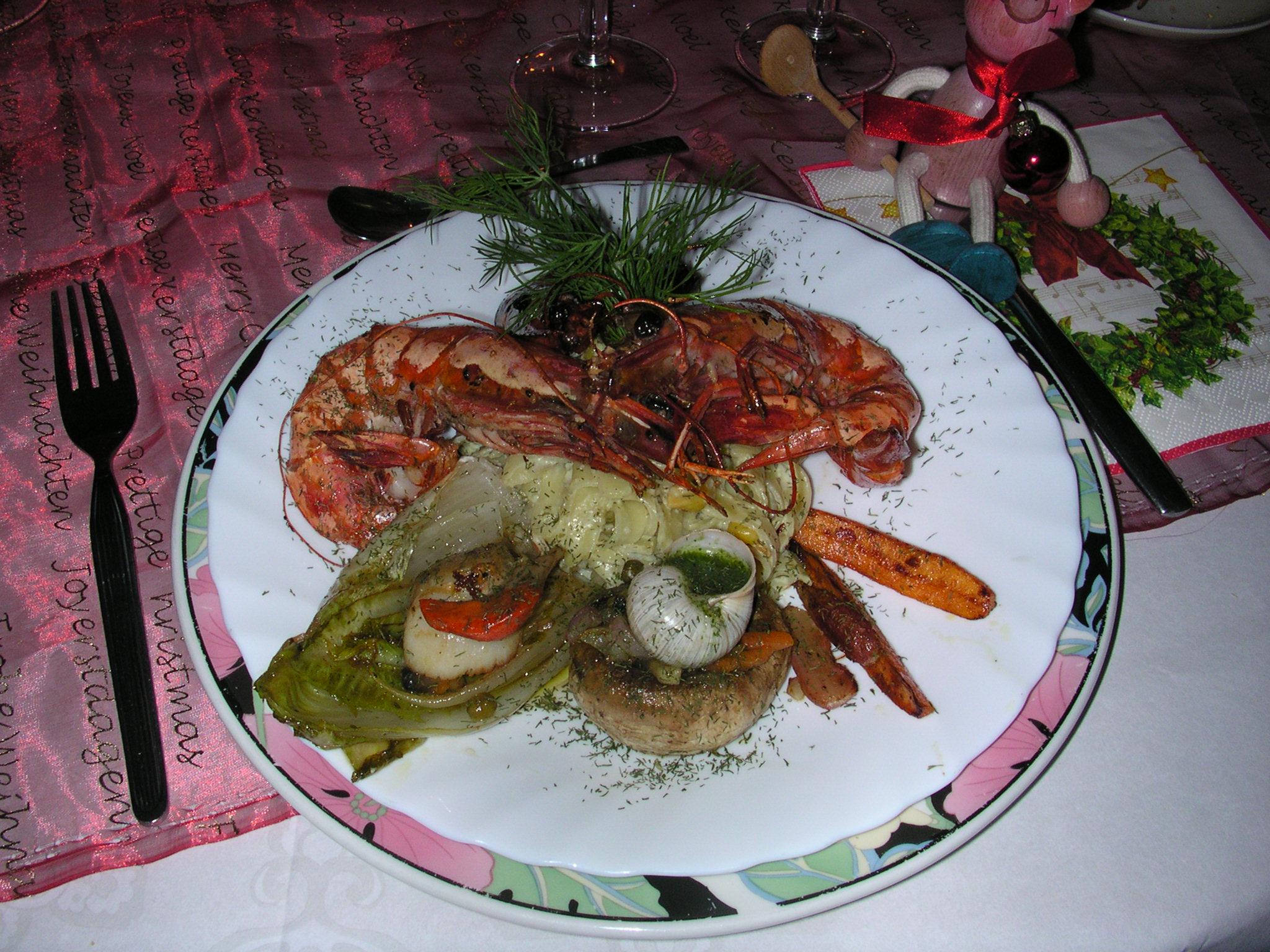 Hoofdschotel kerst Juan-Les-Pins