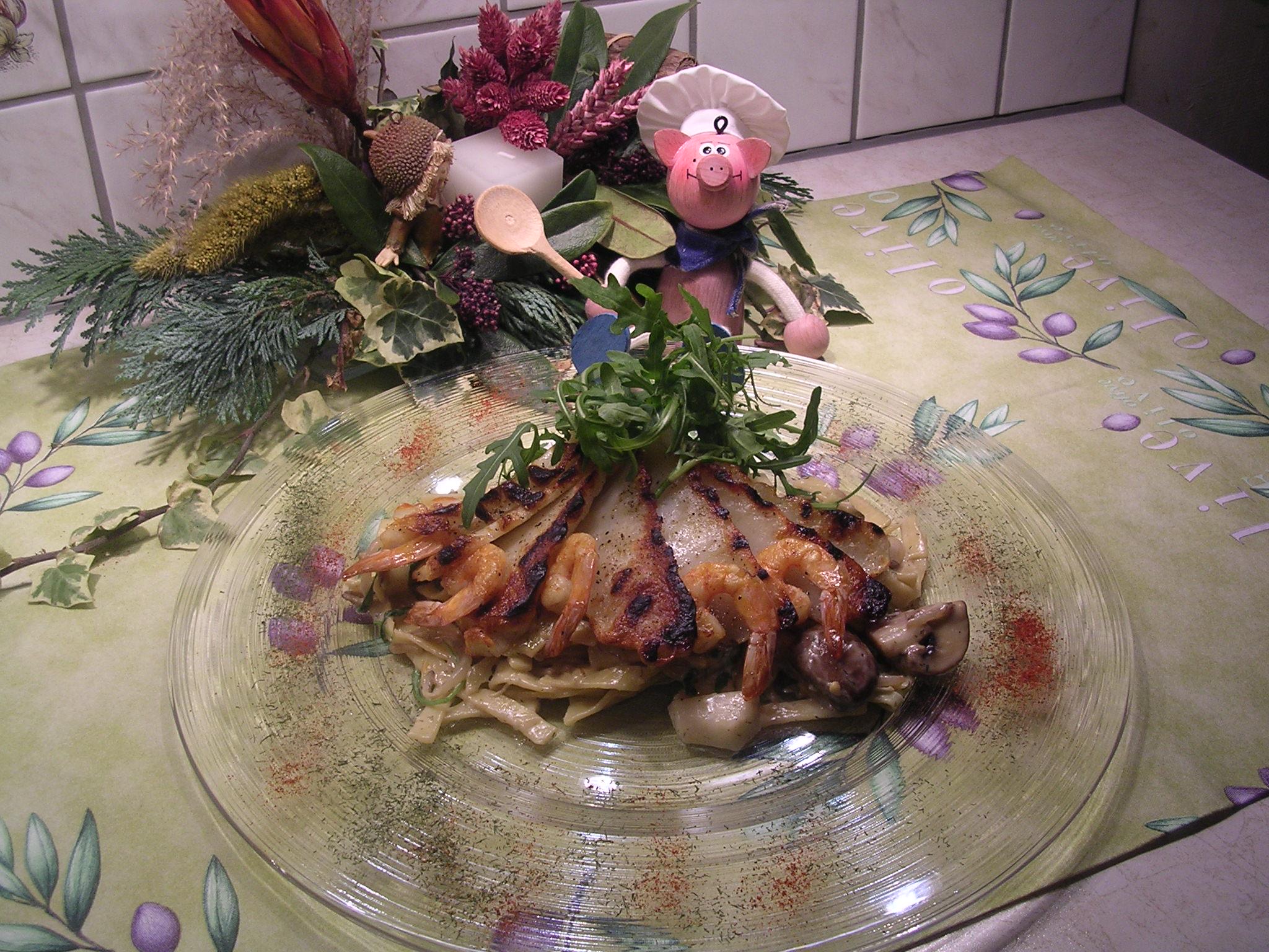 Reuze langoestestaarten met baby garnaalstaartjes