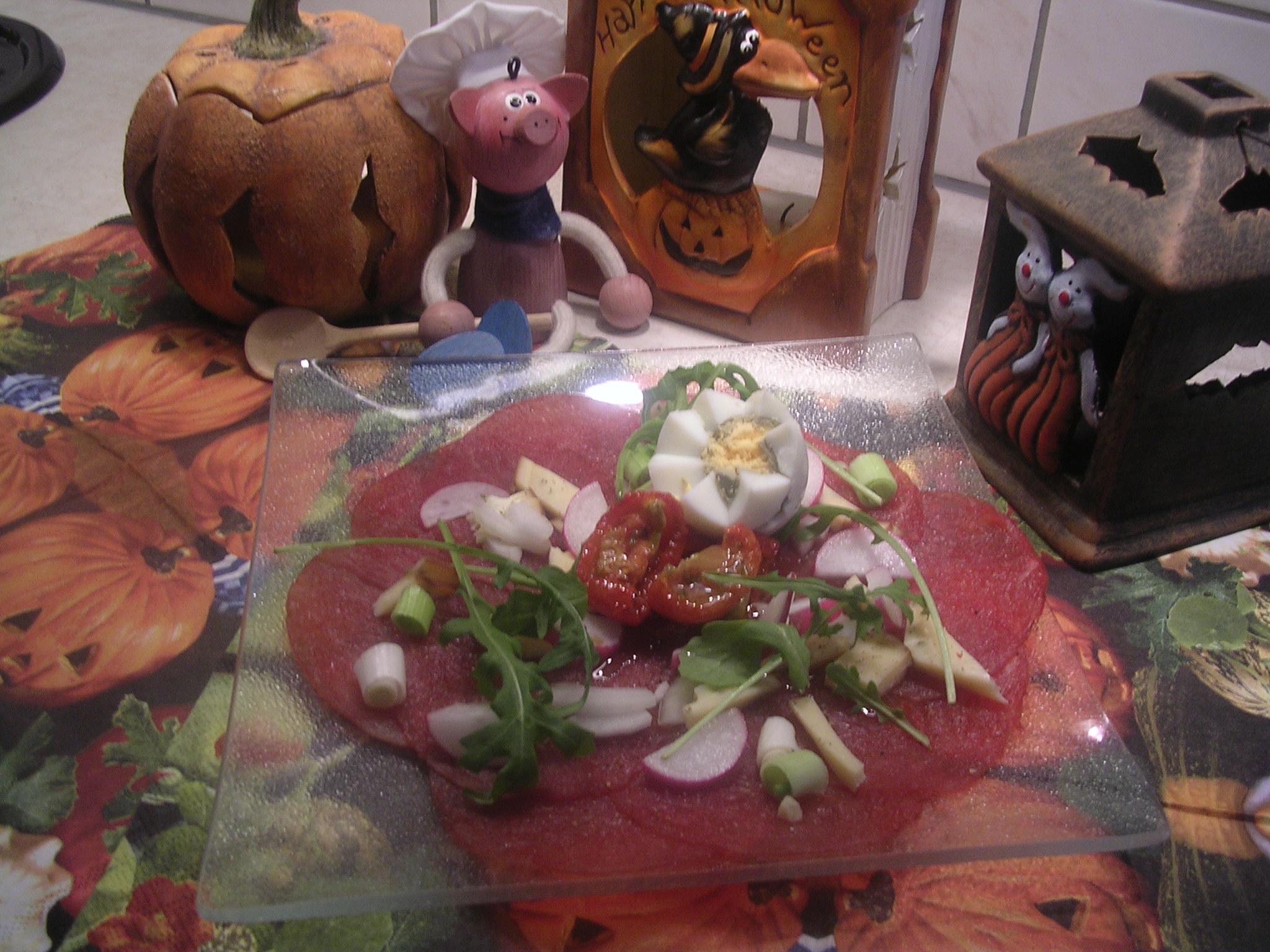 Carpaccio van runds heel eenvoudig