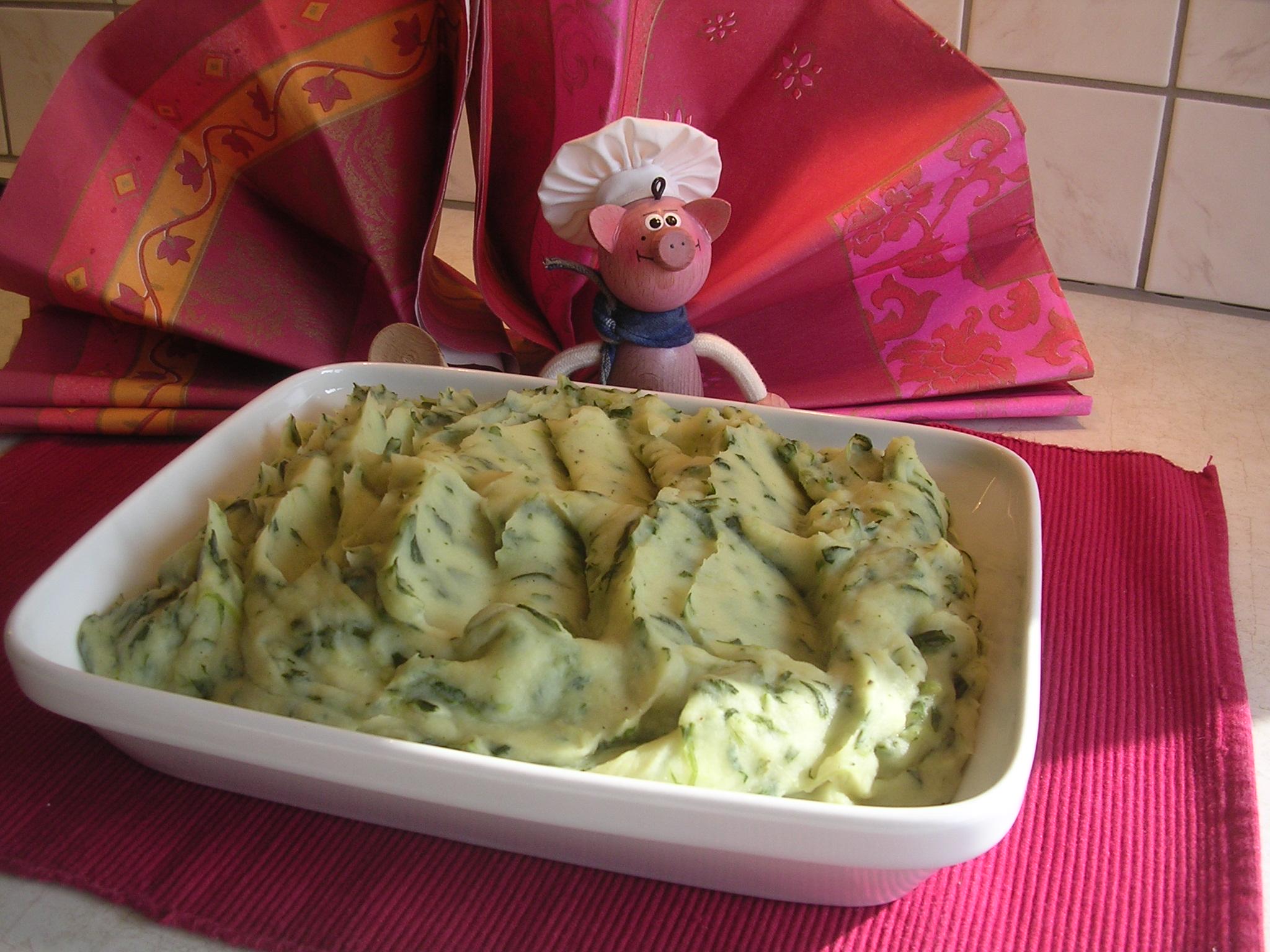 Aardappelen :Spinazie puree met ST' Paulin