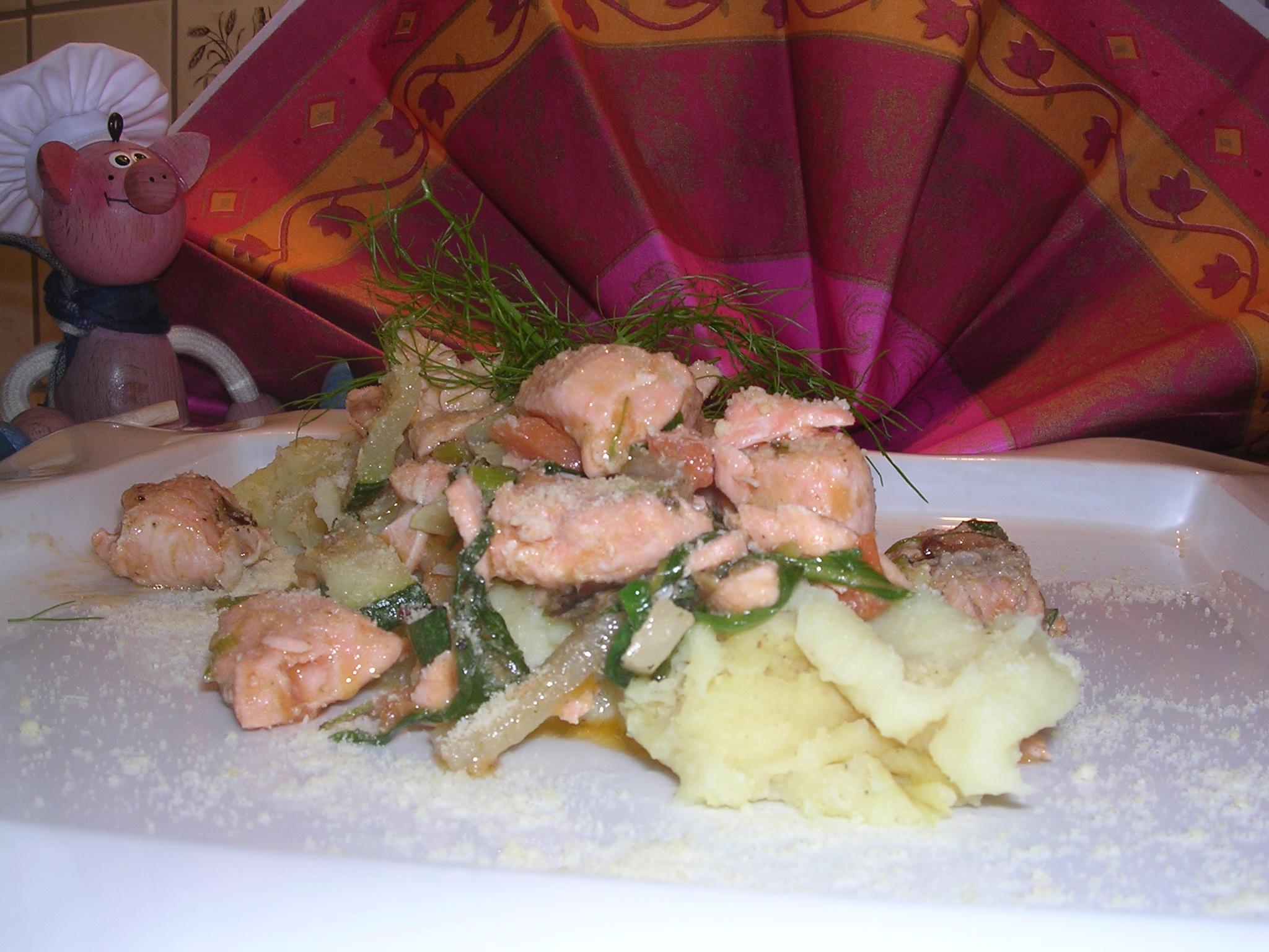 Zalm met ...en puree