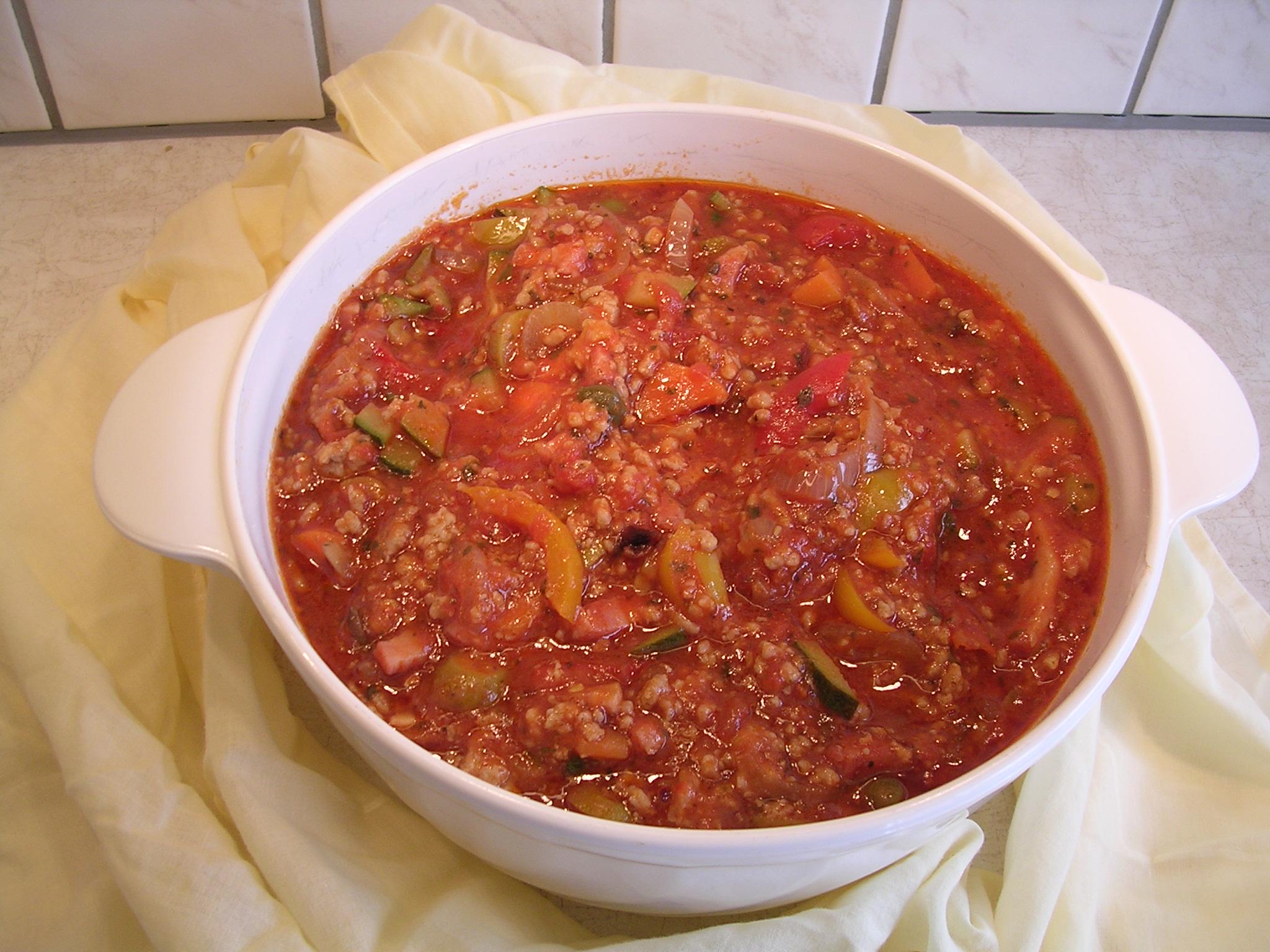 Spaghetti  saus à la Derbyke