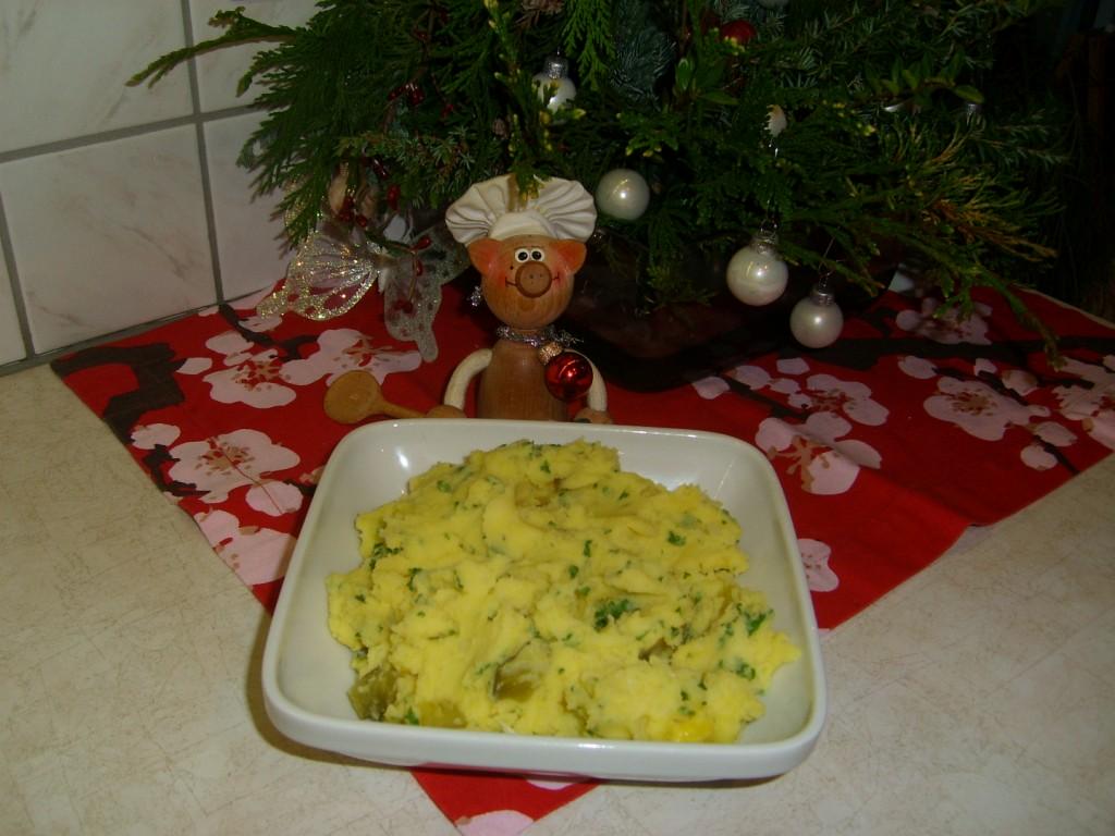 Aardappelpuree met pickels