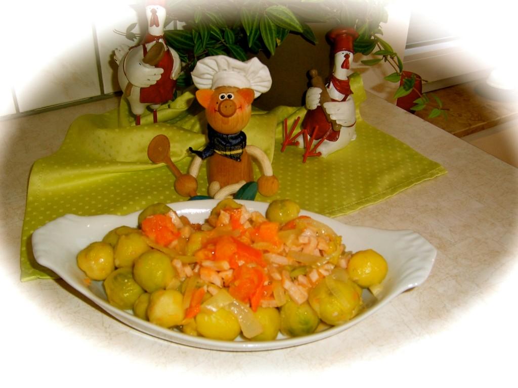 Spruiten apart geserveerd