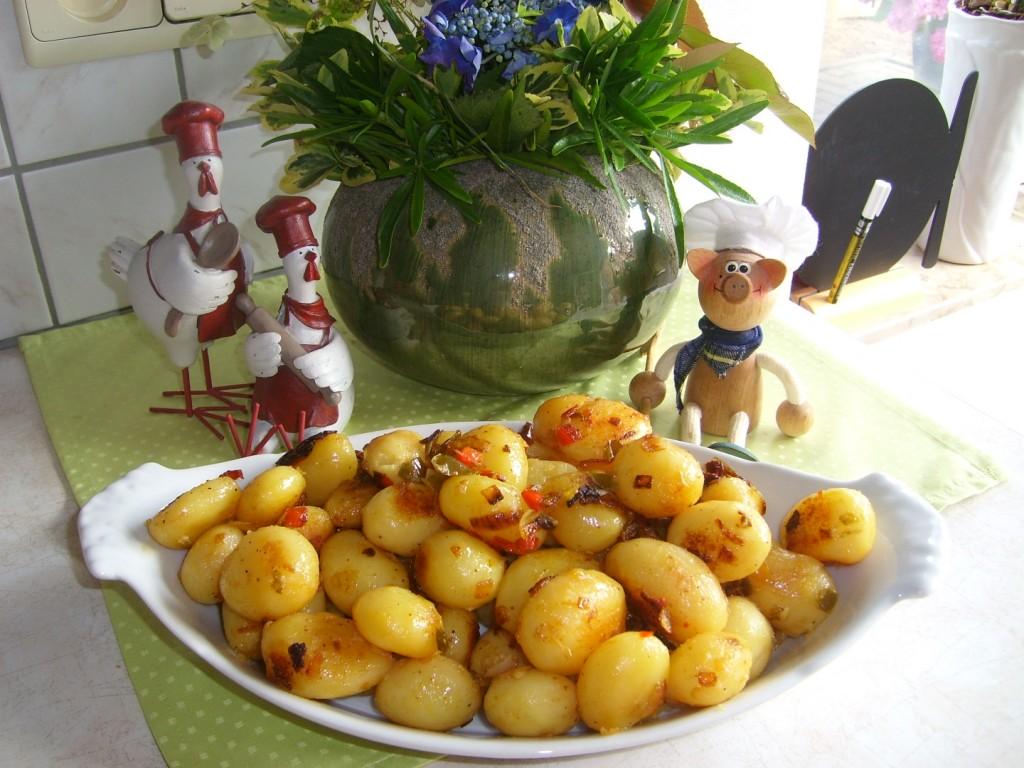 Aardappelkrieltjes pittig gekruid