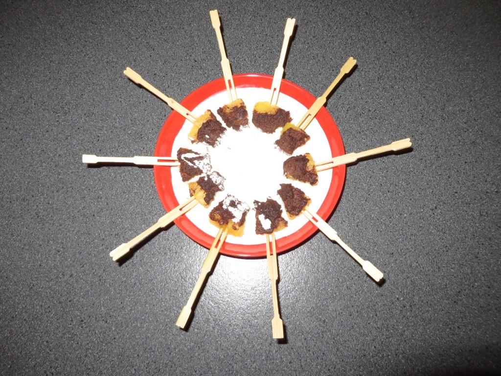 Ananas in een meertje van crème fraïche