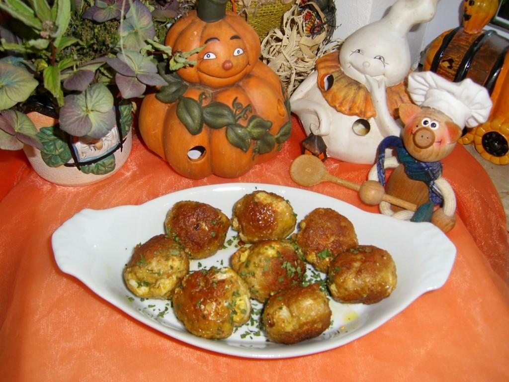 Vlees: gehaktballetjes met stukjes bloemkool