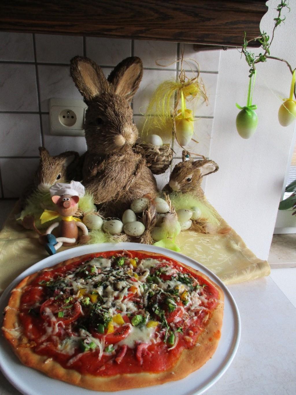 Pizza met heerlijke groenten